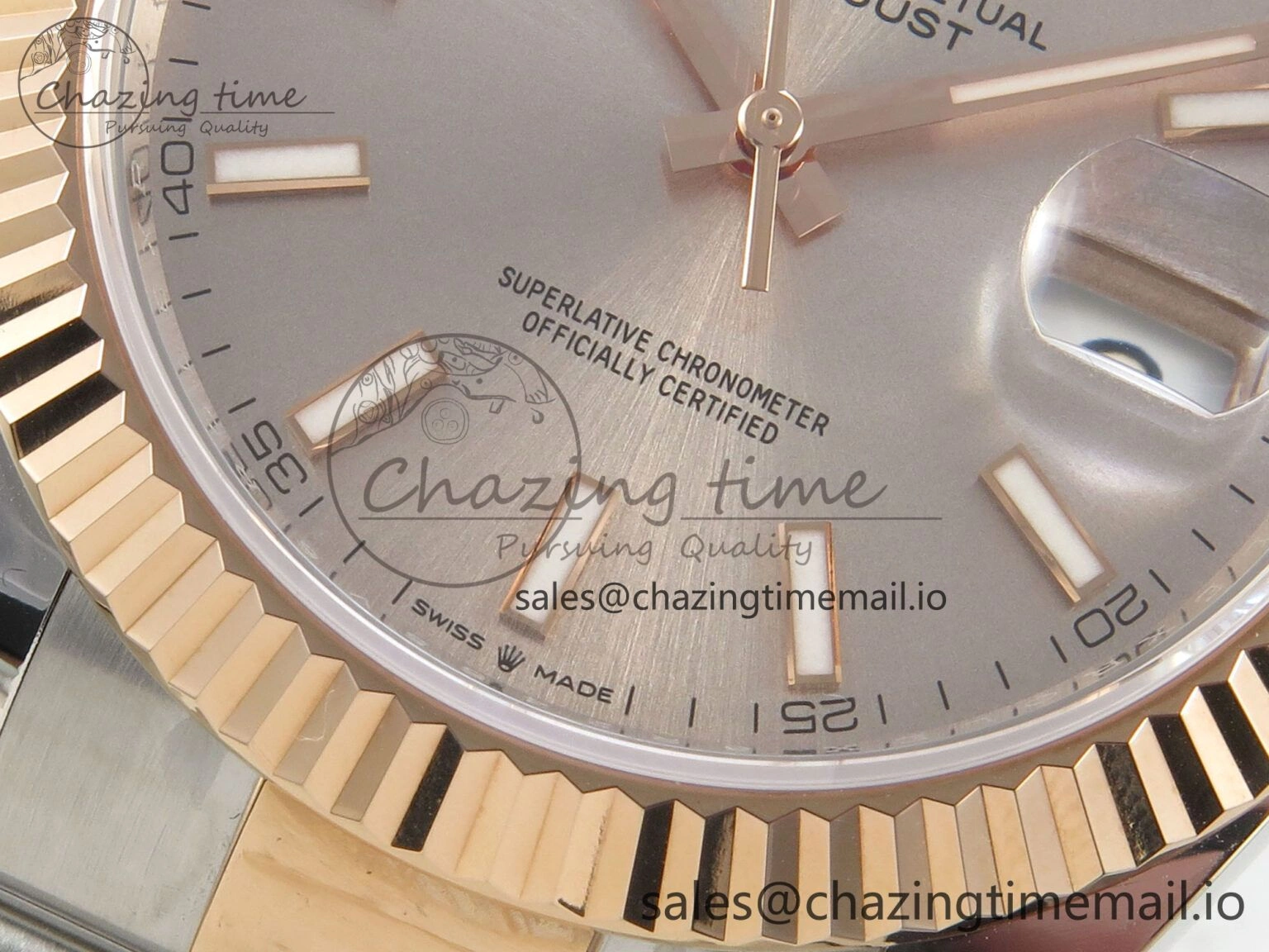DateJust 41 126331 SS RG ARF 1:1 Best Edition RG Stick Dial on Oyster Bracelet SH3235 (Weighted)