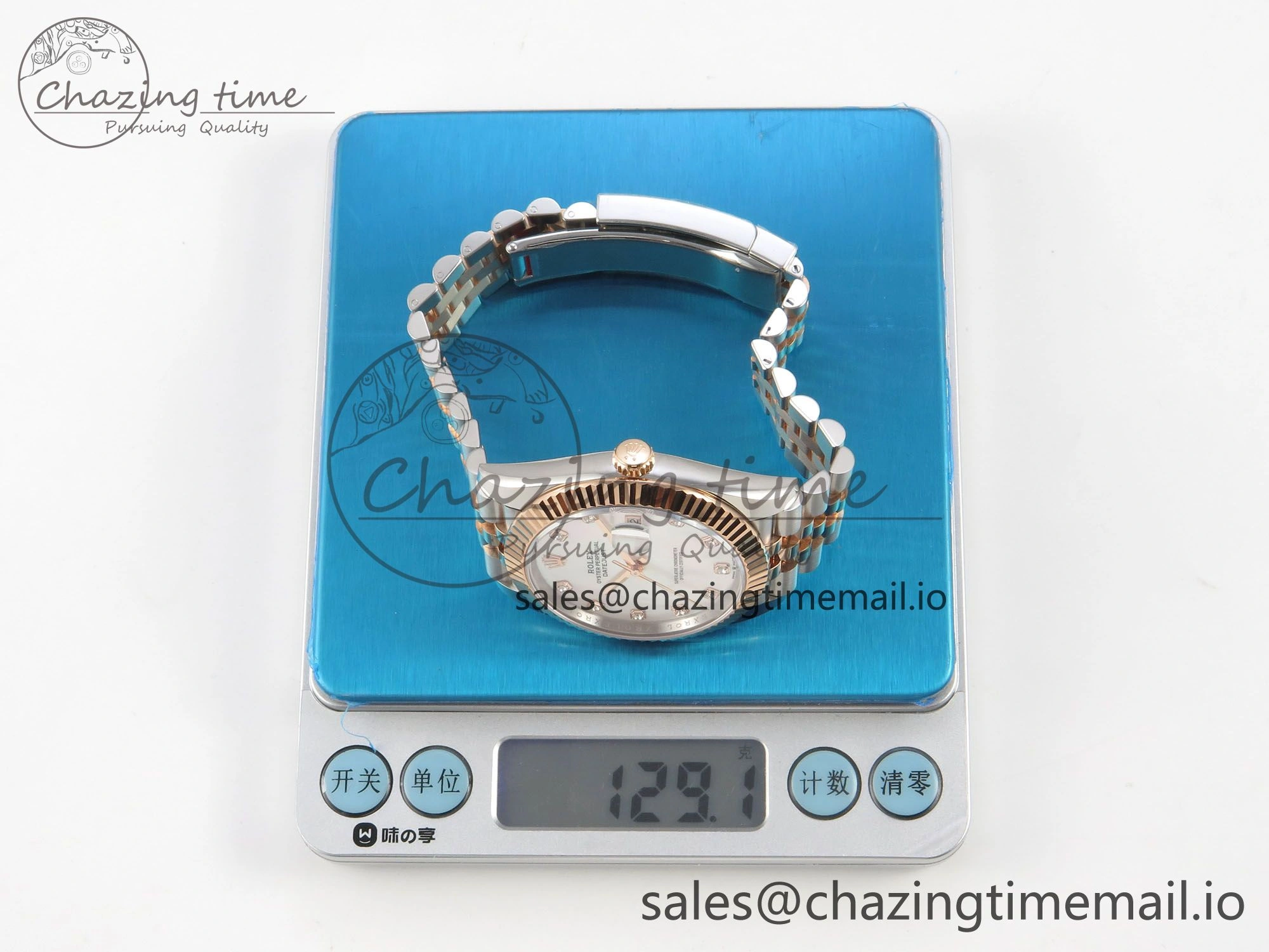 DateJust 41 126331 SS RG ARF 1:1 Best Edition White MOP Diamonds  Dial on Jubilee Bracelet SH3235 (Weighted)
