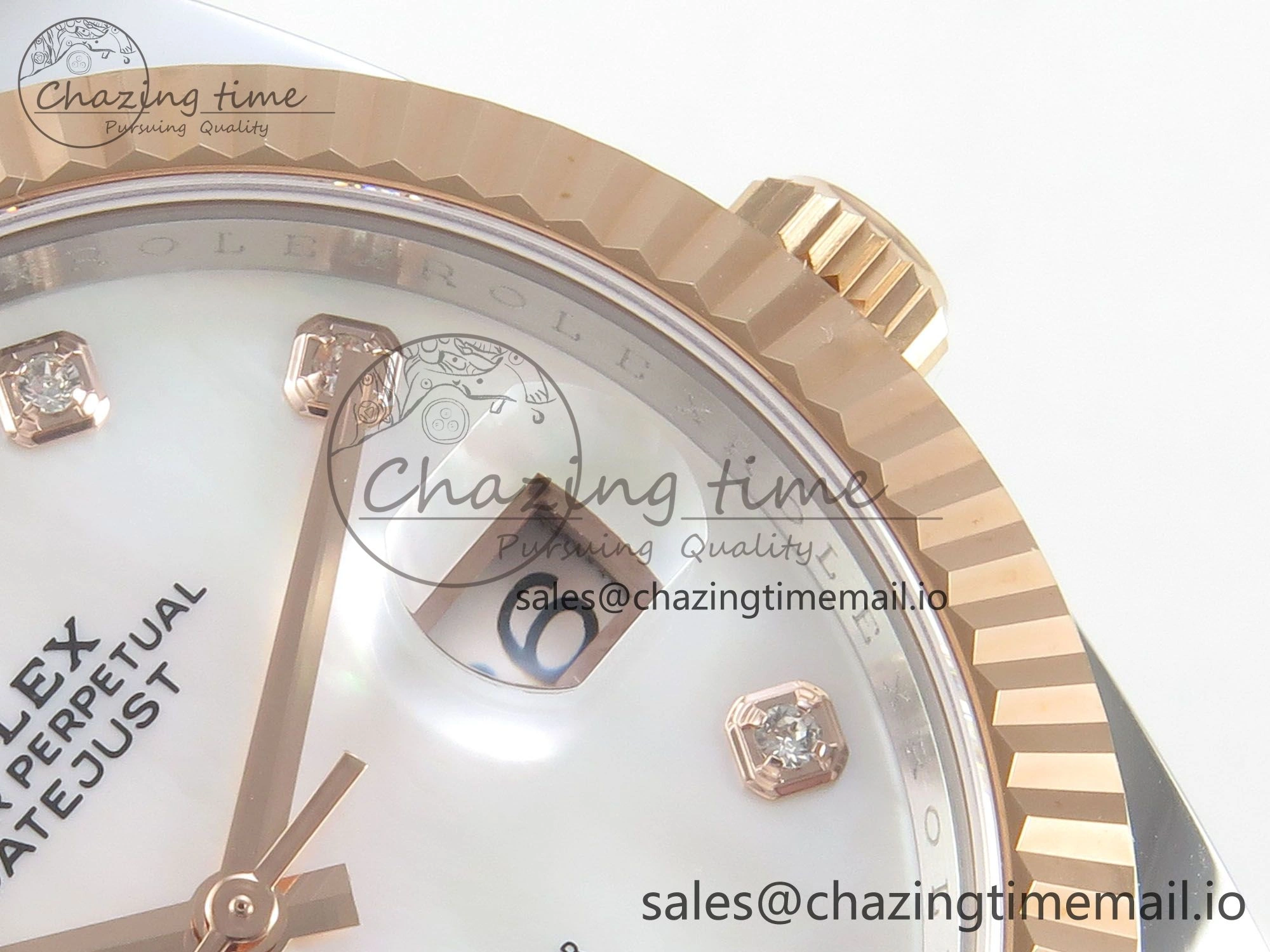 DateJust 41 126331 SS RG ARF 1:1 Best Edition White MOP Diamonds  Dial on Jubilee Bracelet SH3235 (Weighted)