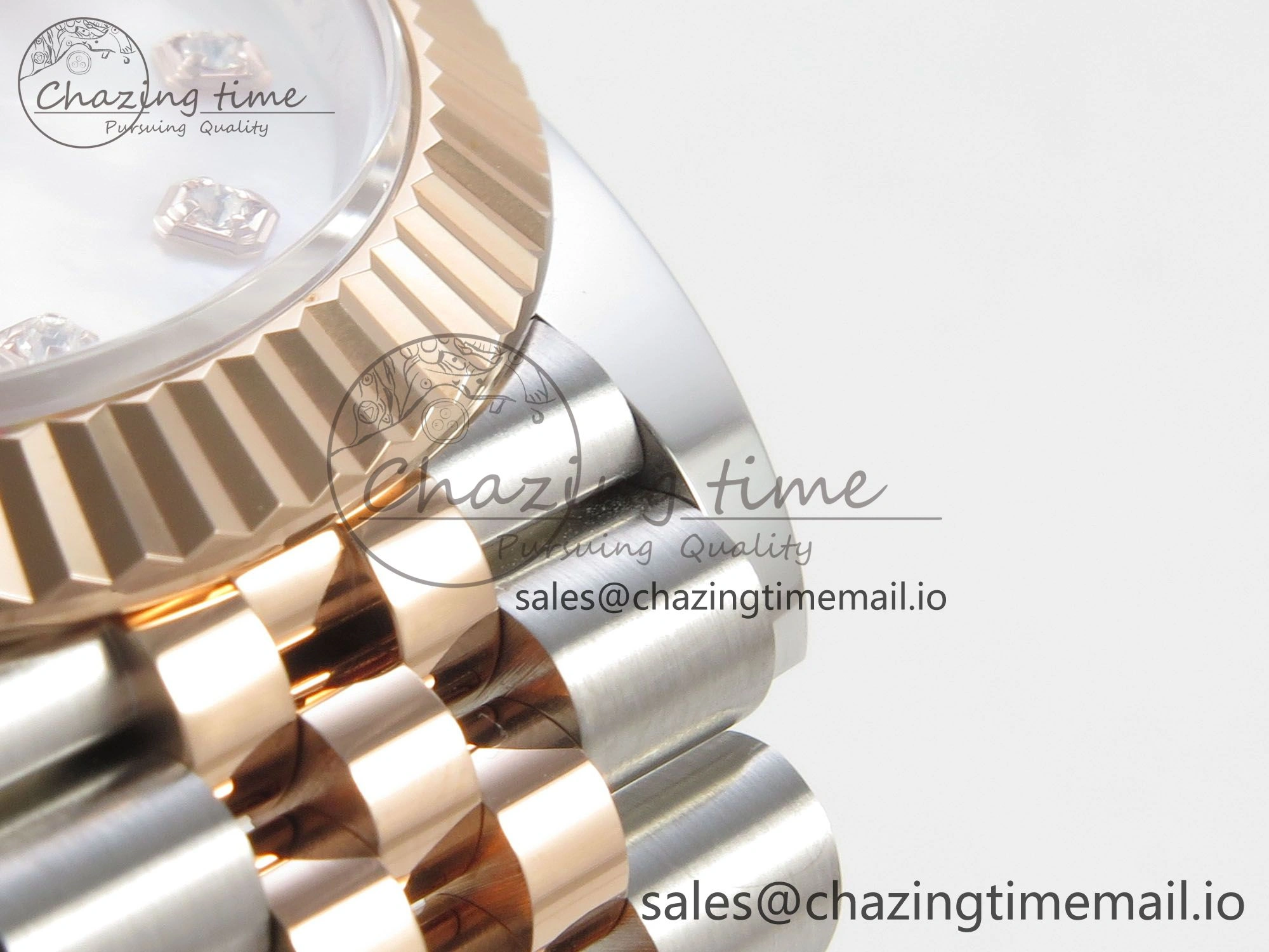 DateJust 41 126331 SS RG ARF 1:1 Best Edition White MOP Diamonds  Dial on Jubilee Bracelet SH3235 (Weighted)