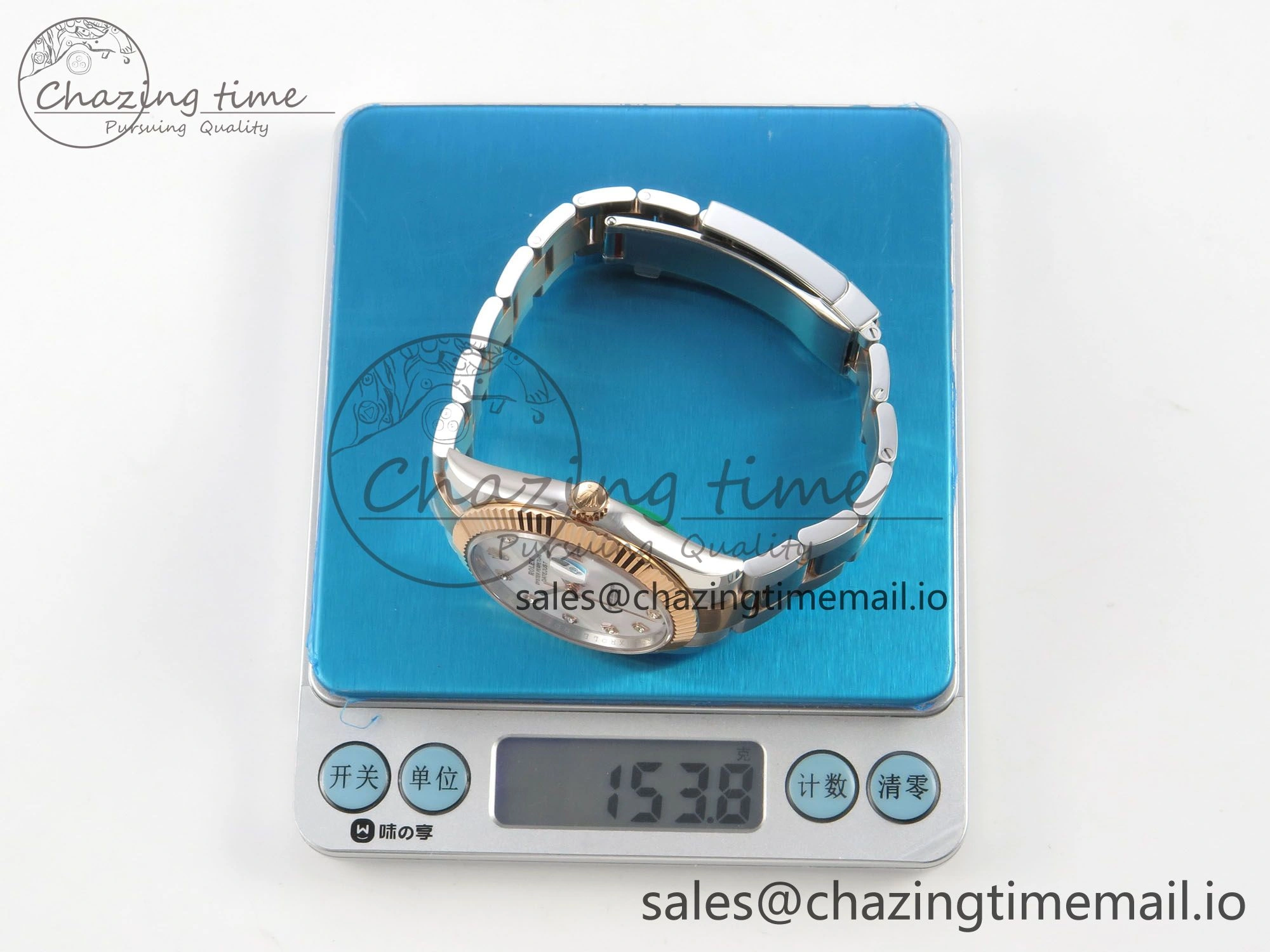 DateJust 41 126331 SS RG ARF 1:1 Best Edition White MOP Diamonds Dial on Oyster Bracelet SH3235 (Weighted)