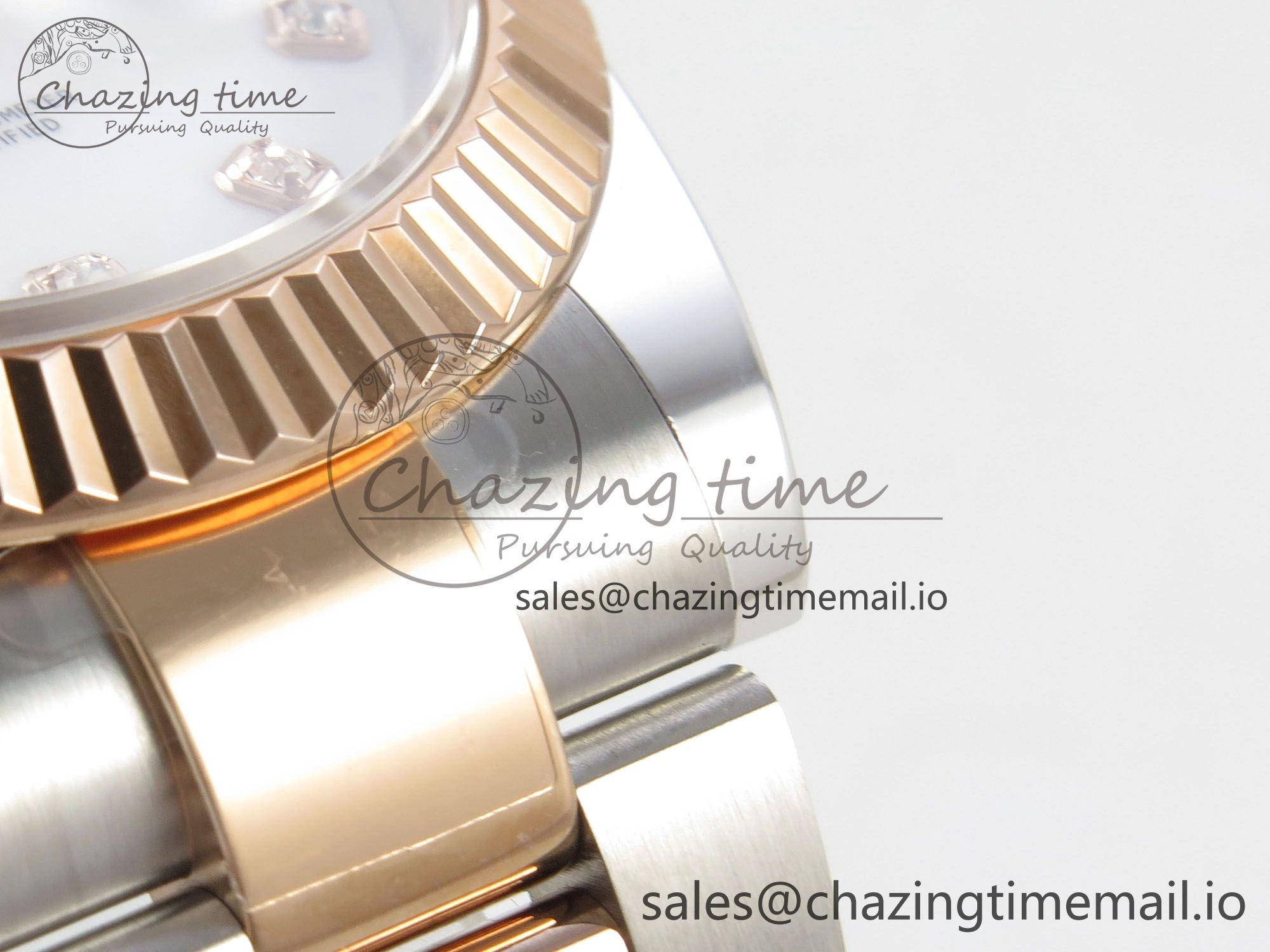 DateJust 41 126331 SS RG ARF 1:1 Best Edition White MOP Diamonds Dial on Oyster Bracelet SH3235 (Weighted)