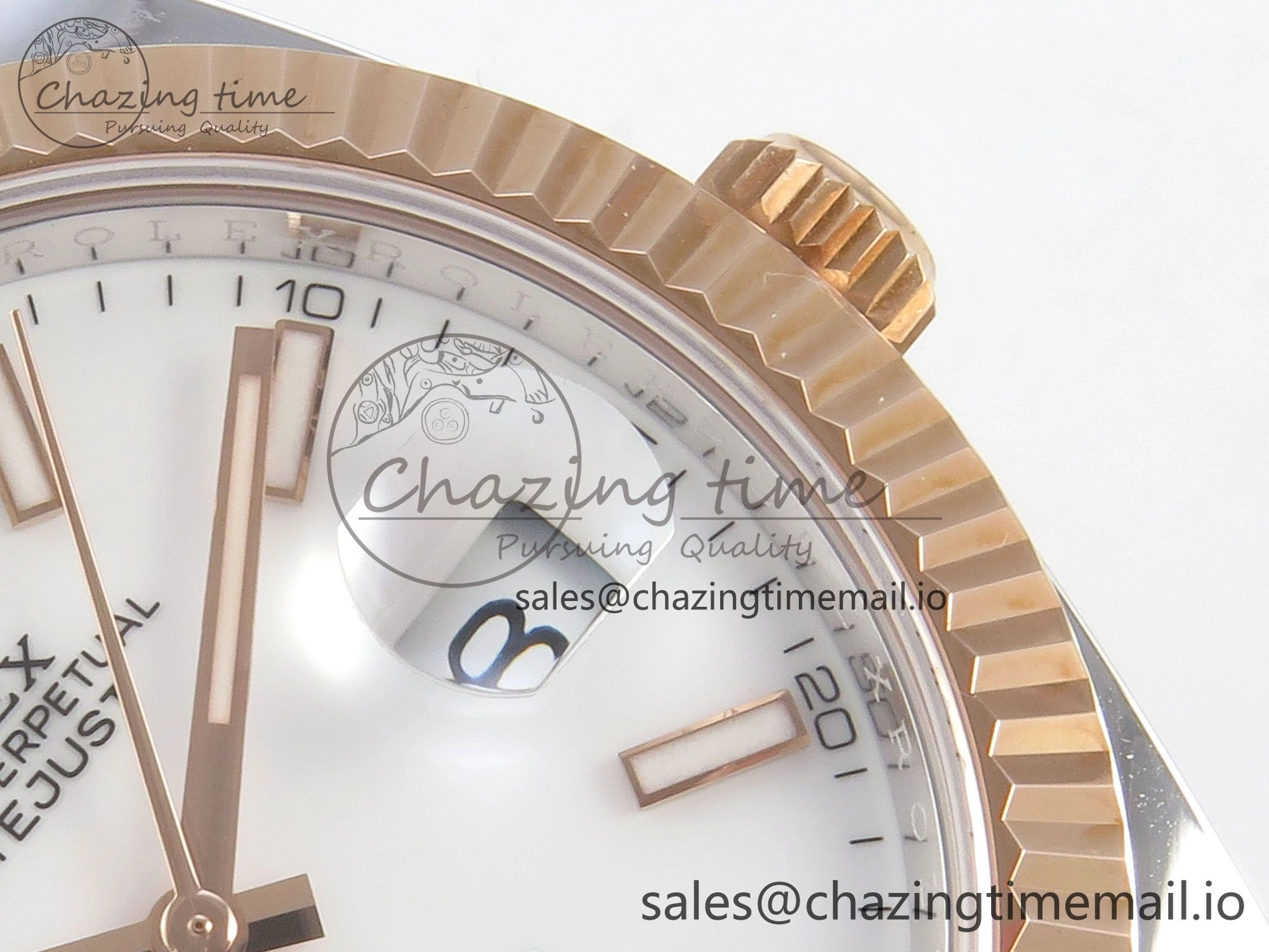 DateJust 41 126331 SS RG ARF 1:1 Best Edition White Stick Dial on Jubilee Bracelet SH3235 (Weighted)