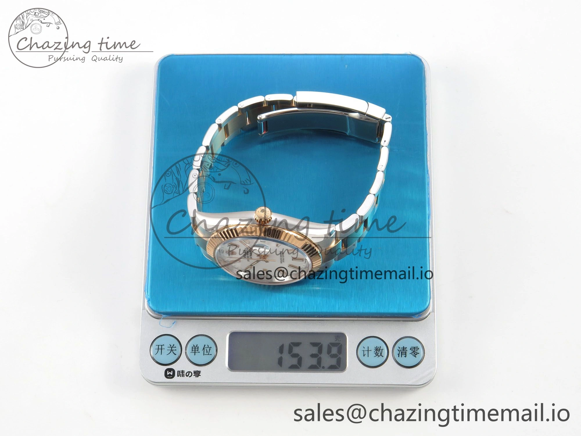 DateJust 41 126331 SS RG ARF 1:1 Best Edition White Stick Dial on Oyster Bracelet SH3235 (Weighted)