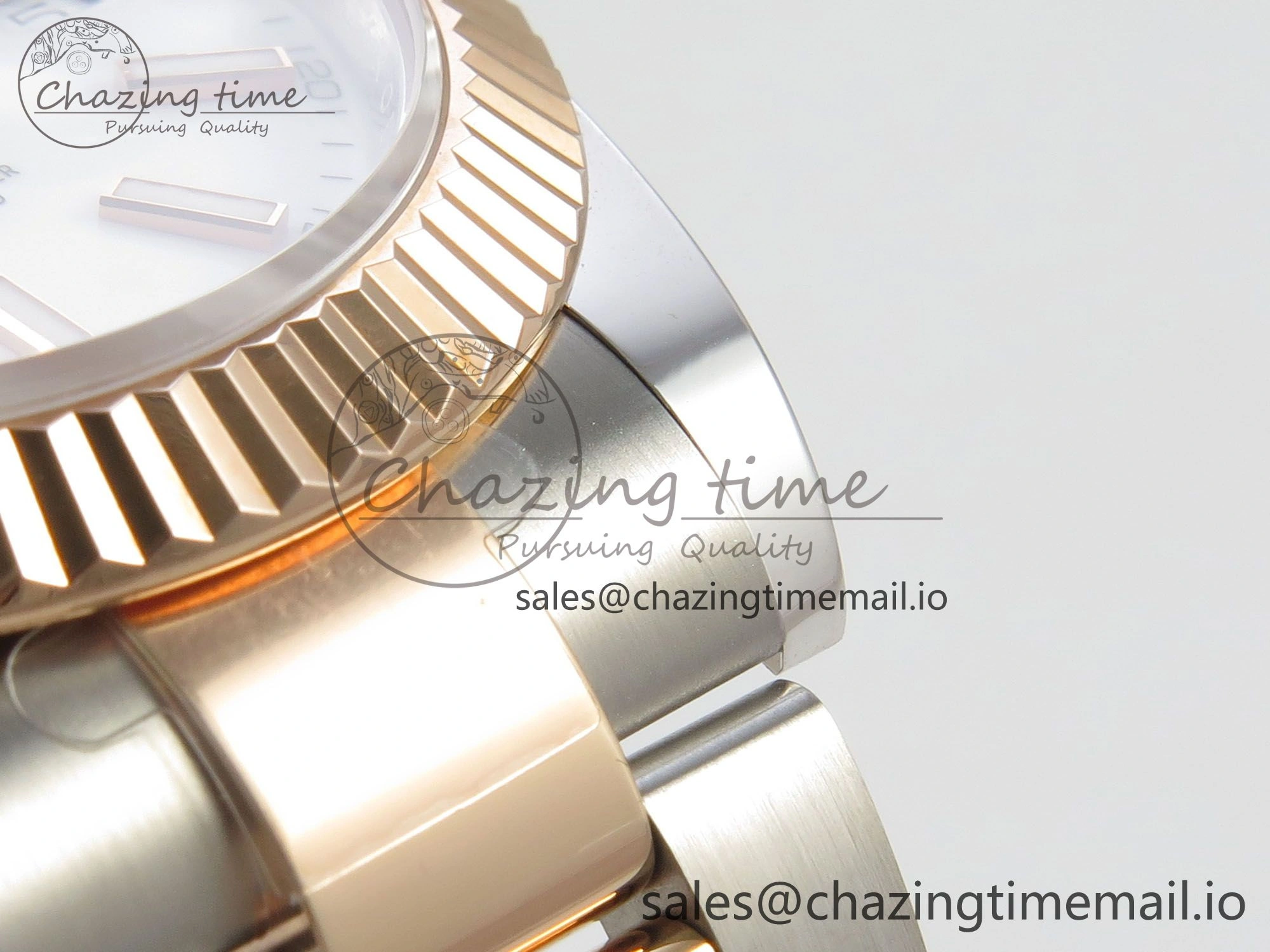 DateJust 41 126331 SS RG ARF 1:1 Best Edition White Stick Dial on Oyster Bracelet SH3235 (Weighted)