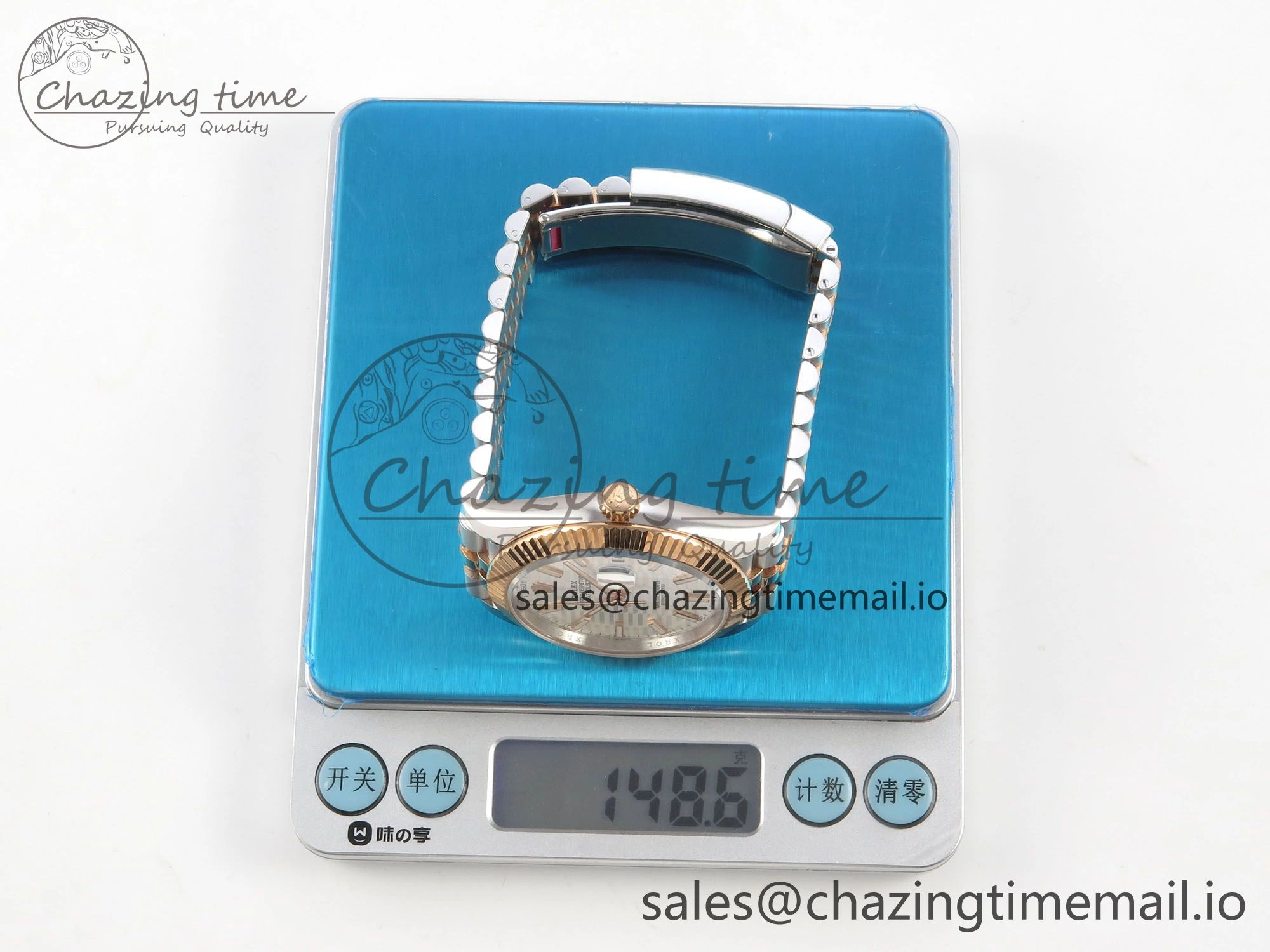 DateJust 41 126331 SS RG ARF 1:1 Best Edition White Texture Stick Dial on Jubilee Bracelet SH3235 (Weighted)