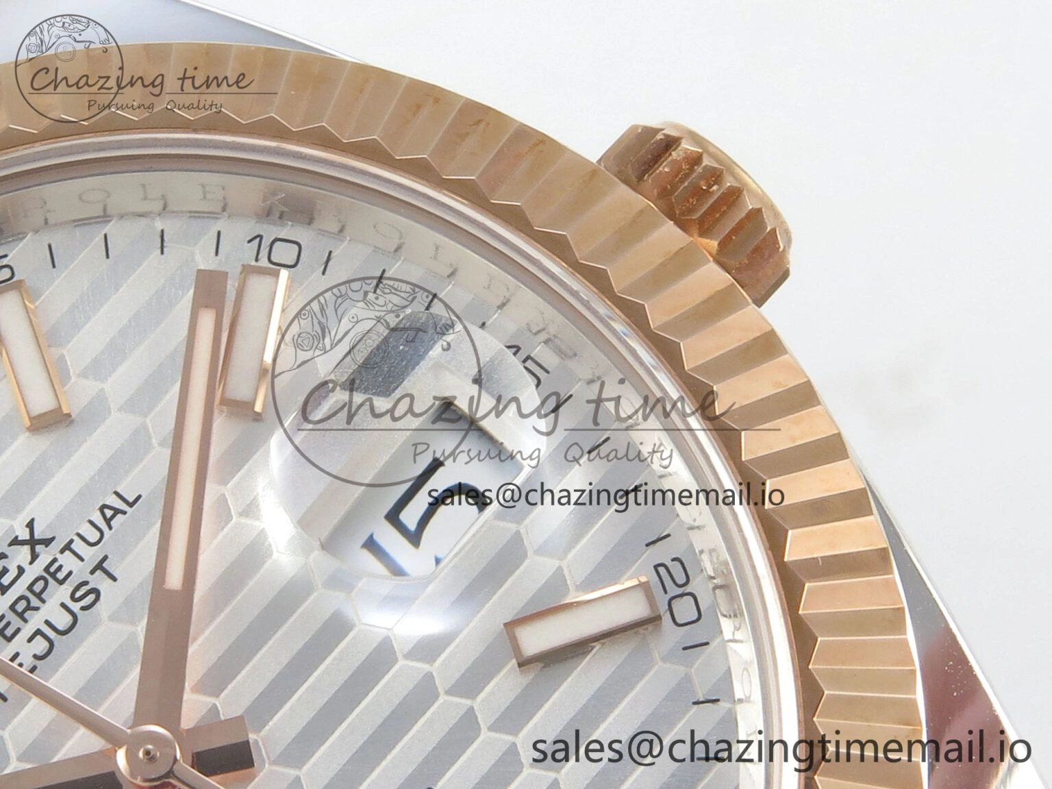 DateJust 41 126331 SS RG ARF 1:1 Best Edition White Texture Stick Dial on Jubilee Bracelet SH3235 (Weighted)