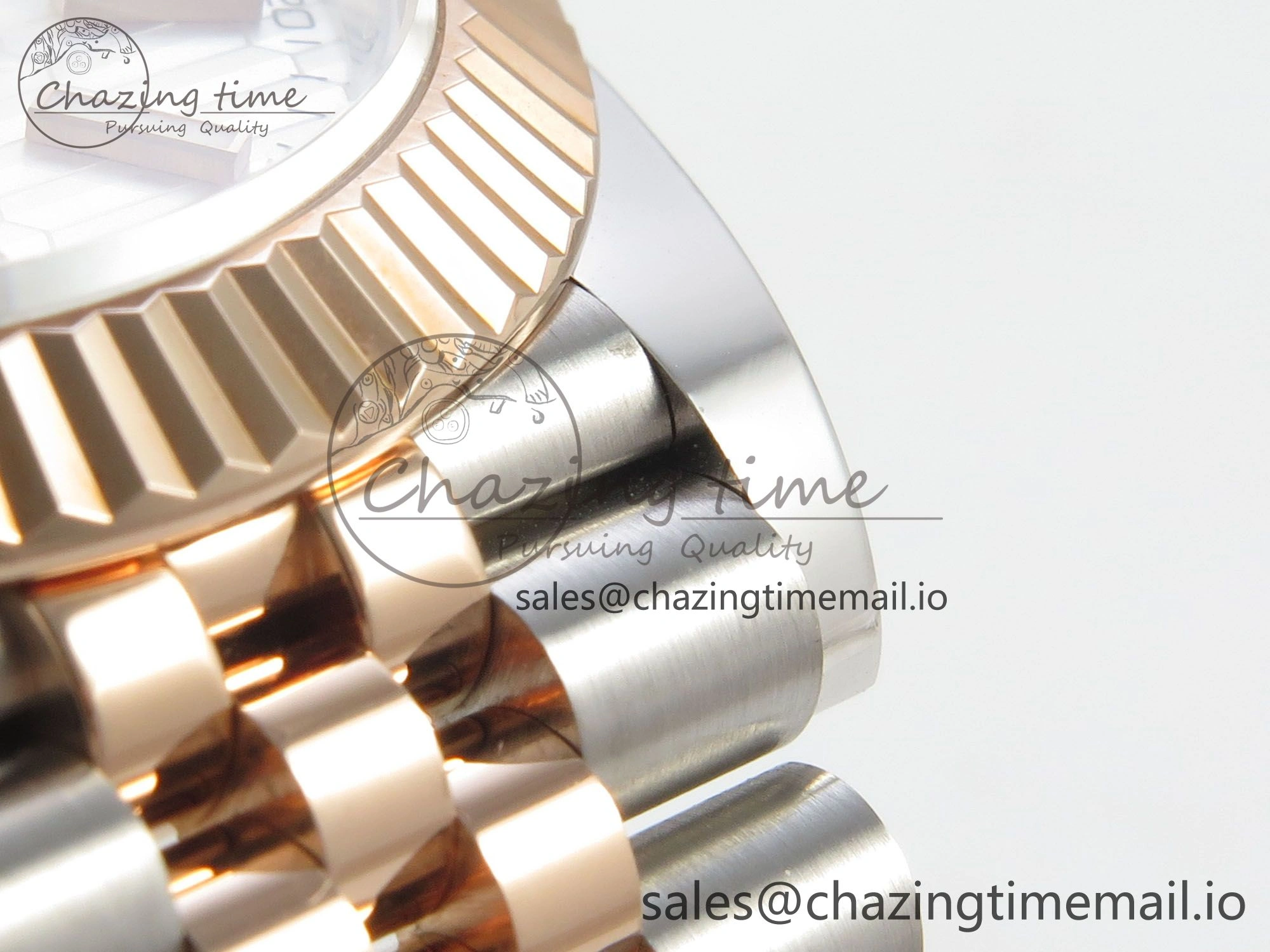 DateJust 41 126331 SS RG ARF 1:1 Best Edition White Texture Stick Dial on Jubilee Bracelet SH3235 (Weighted)