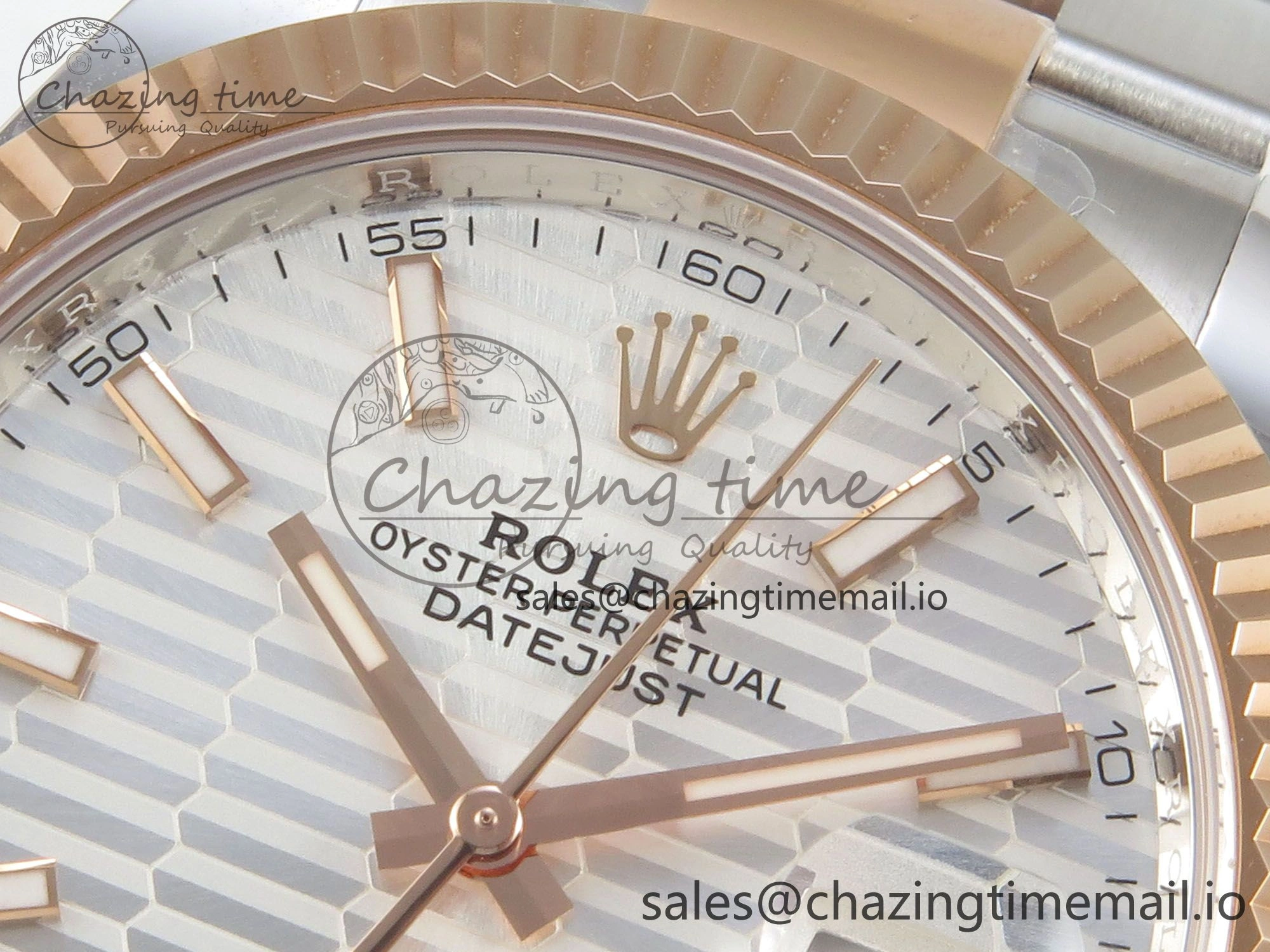 DateJust 41 126331 SS RG ARF 1:1 Best Edition White Texture Stick Dial on Oyster Bracelet SH3235 (Weighted)