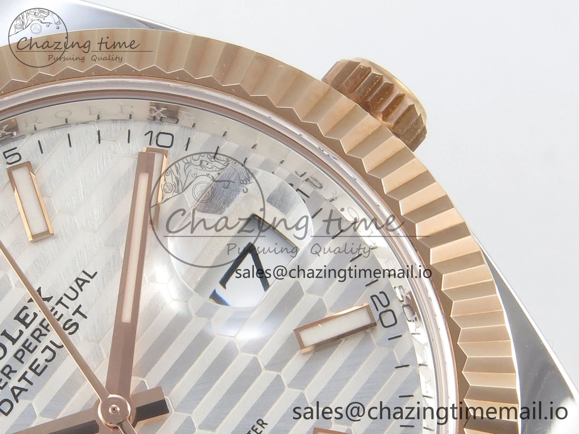 DateJust 41 126331 SS RG ARF 1:1 Best Edition White Texture Stick Dial on Oyster Bracelet SH3235 (Weighted)