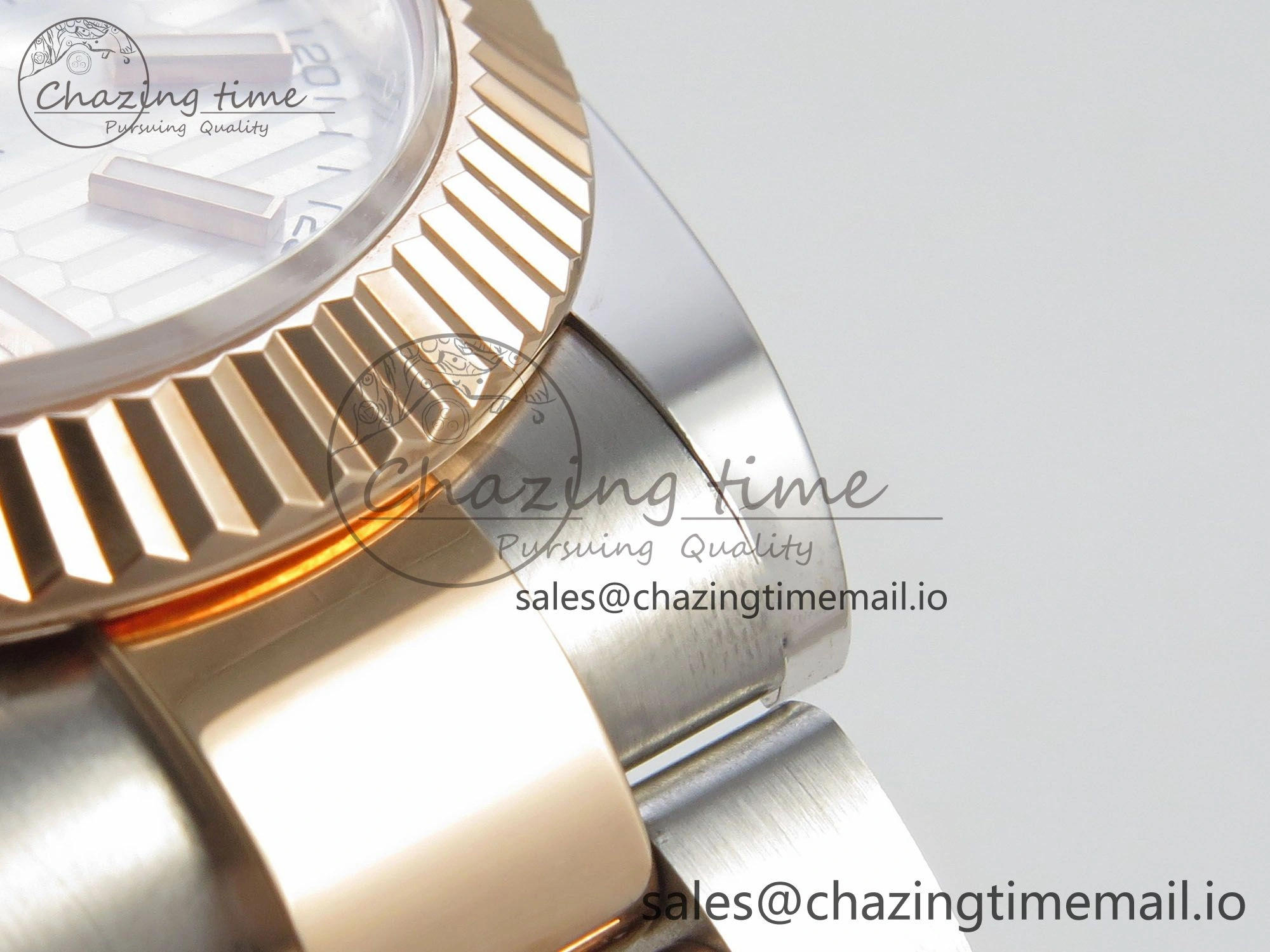 DateJust 41 126331 SS RG ARF 1:1 Best Edition White Texture Stick Dial on Oyster Bracelet SH3235 (Weighted)