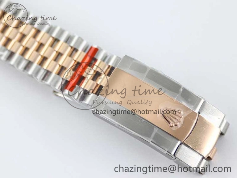 DateJust 41 126331 SS RG TWF 1:1 Best Edition 904L Steel Gray Dial Green Roman on SS RG Jubilee Bracelet VR3235