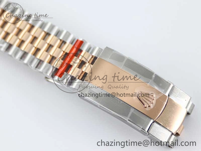 DateJust 41 126331 SS RG TWF 1:1 Best Edition 904L Steel Gray Dial Green Roman on SS RG Jubilee Bracelet VR3235