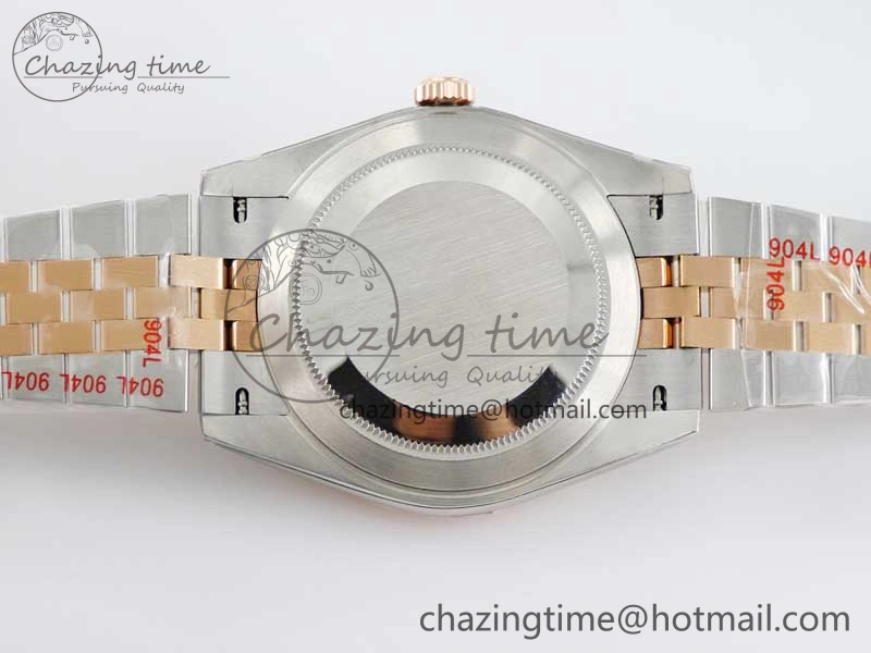 DateJust 41 126331 SS RG TWF 1:1 Best Edition 904L Steel Gray Dial Green Roman on SS RG Jubilee Bracelet VR3235