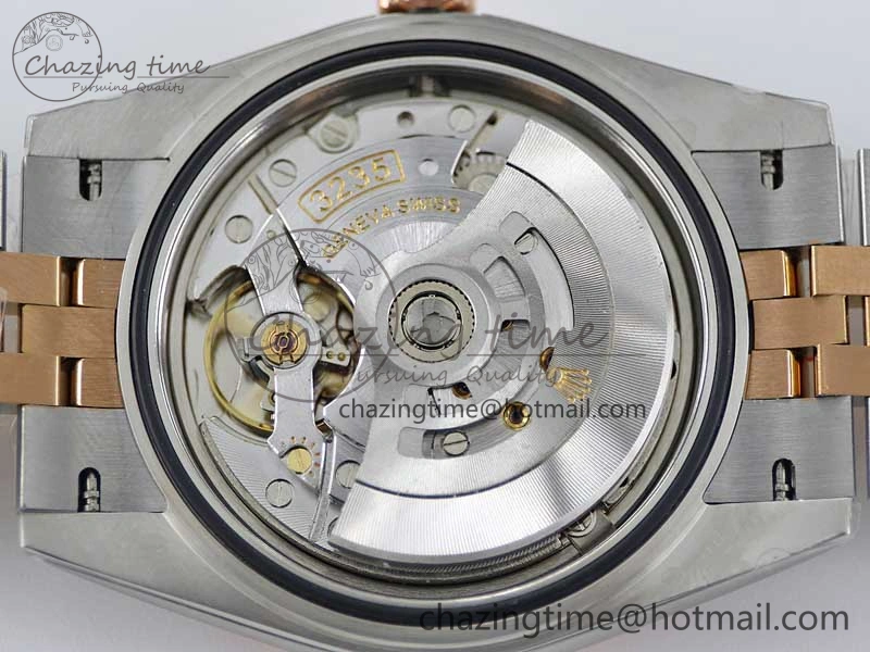 DateJust 41 126331 SS RG TWF 1:1 Best Edition 904L Steel Gray Dial Green Roman on SS RG Jubilee Bracelet VR3235