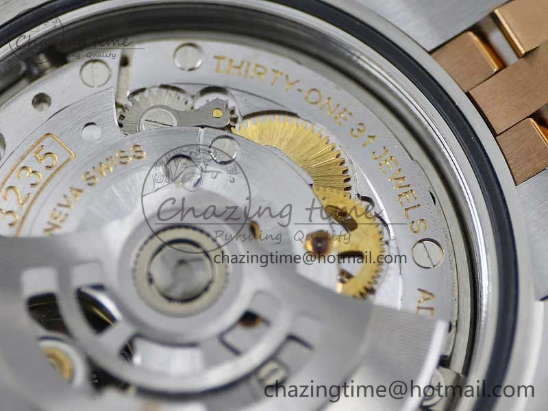 DateJust 41 126331 SS RG TWF 1:1 Best Edition 904L Steel Gray Dial Green Roman on SS RG Jubilee Bracelet VR3235