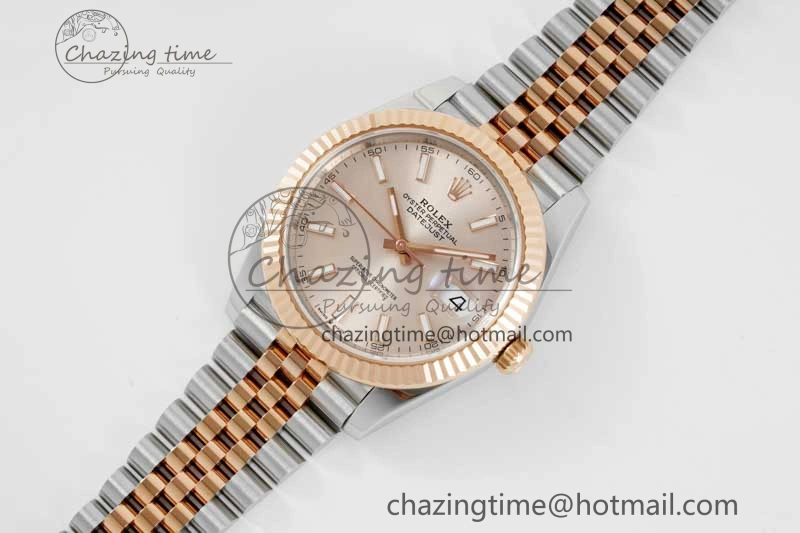 DateJust 41 126331 VSF 1:1 Best Edition 904L Steel RG Dial on SS RG Jubilee Bracelet VS3235