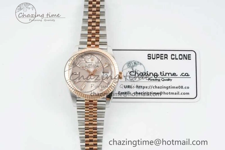 DateJust 41 126331 VSF 1:1 Best Edition 904L Steel RG Dial on SS RG Jubilee Bracelet VS3235