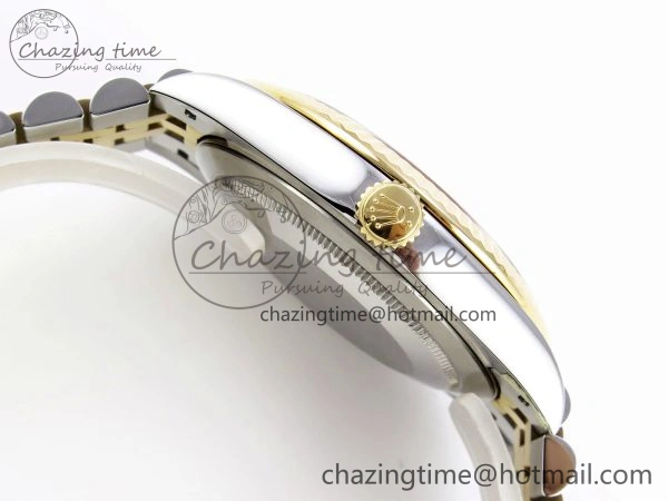 DateJust 41 126331 VSF 1:1 Best Edition 904L Steel Yellow Gold Textured Dial on SS YG Jubilee Bracelet VS3235