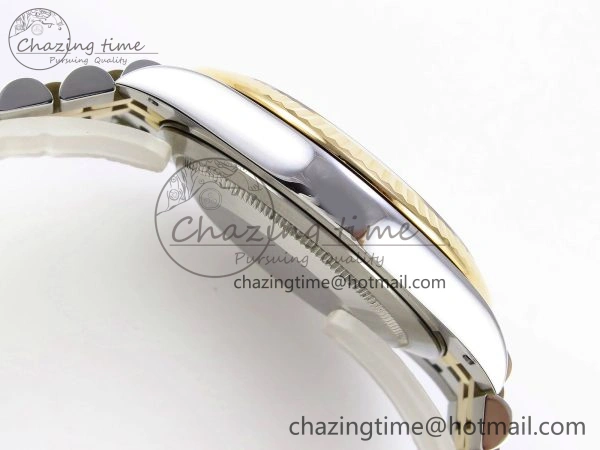 DateJust 41 126331 VSF 1:1 Best Edition 904L Steel Yellow Gold Textured Dial on SS YG Jubilee Bracelet VS3235