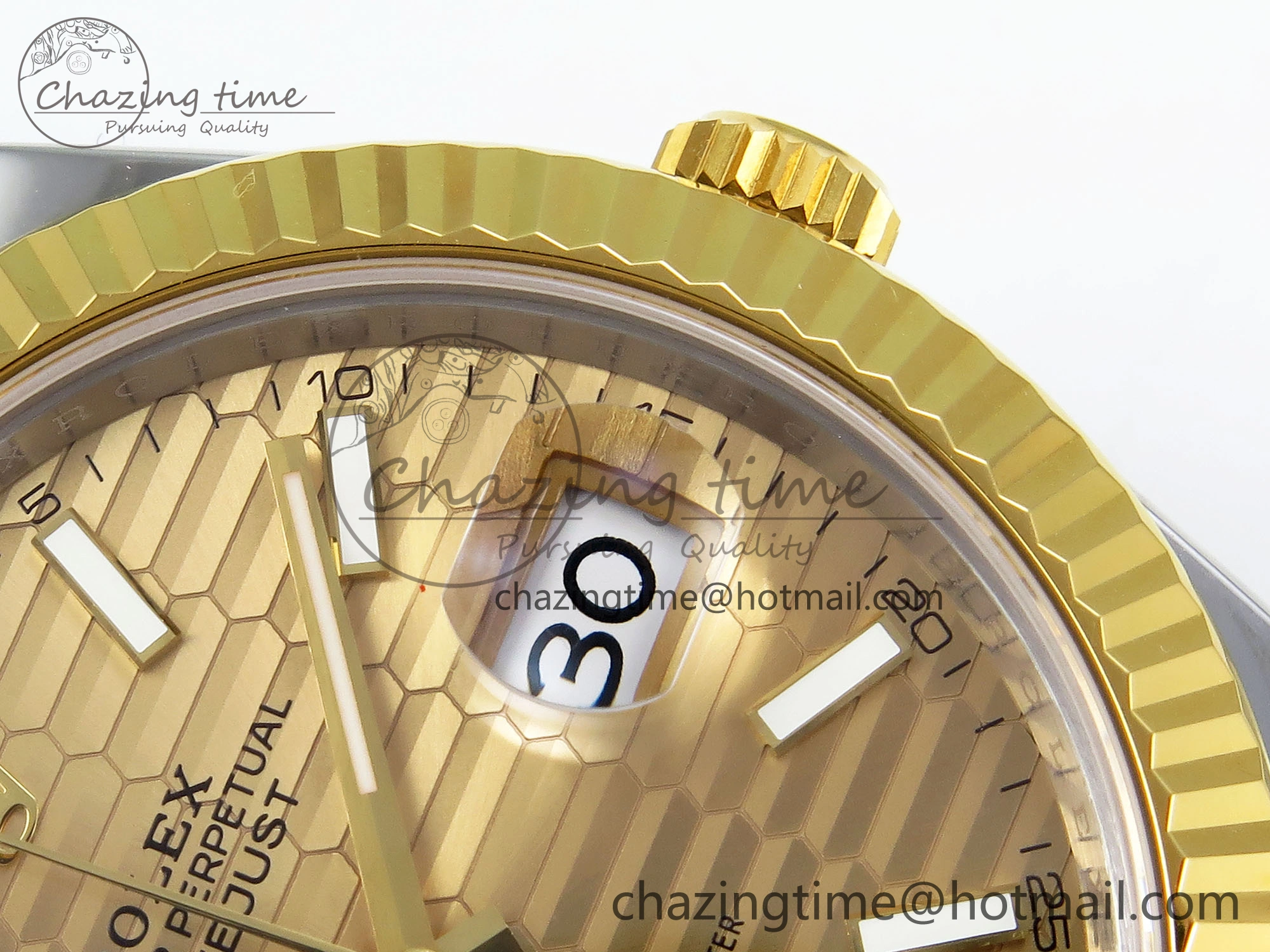 DateJust 41 126331 VSF 1:1 Best Edition 904L Steel Yellow Gold Textured Dial on SS YG Jubilee Bracelet VS3235