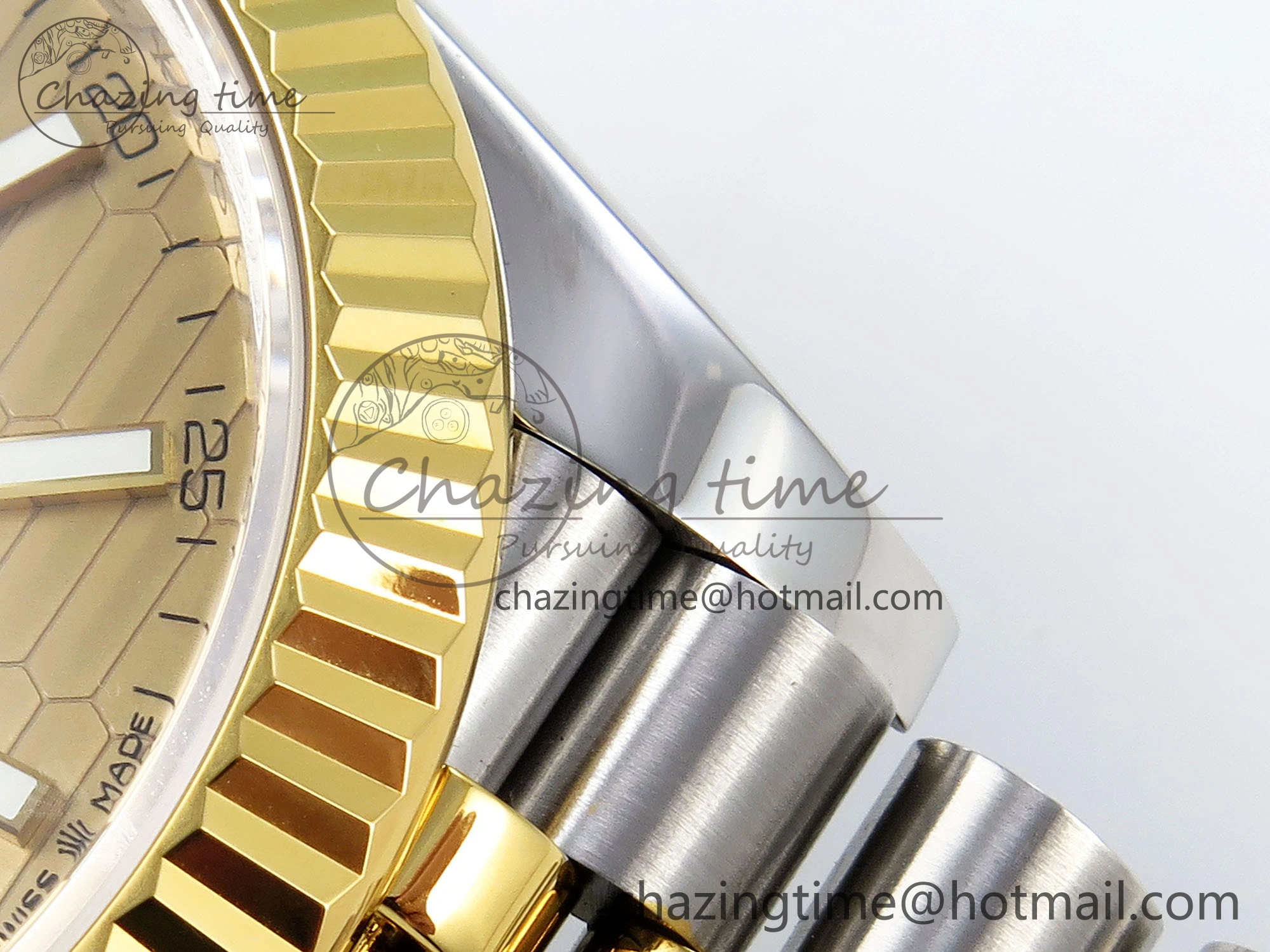 DateJust 41 126331 VSF 1:1 Best Edition 904L Steel Yellow Gold Textured Dial on SS YG Jubilee Bracelet VS3235