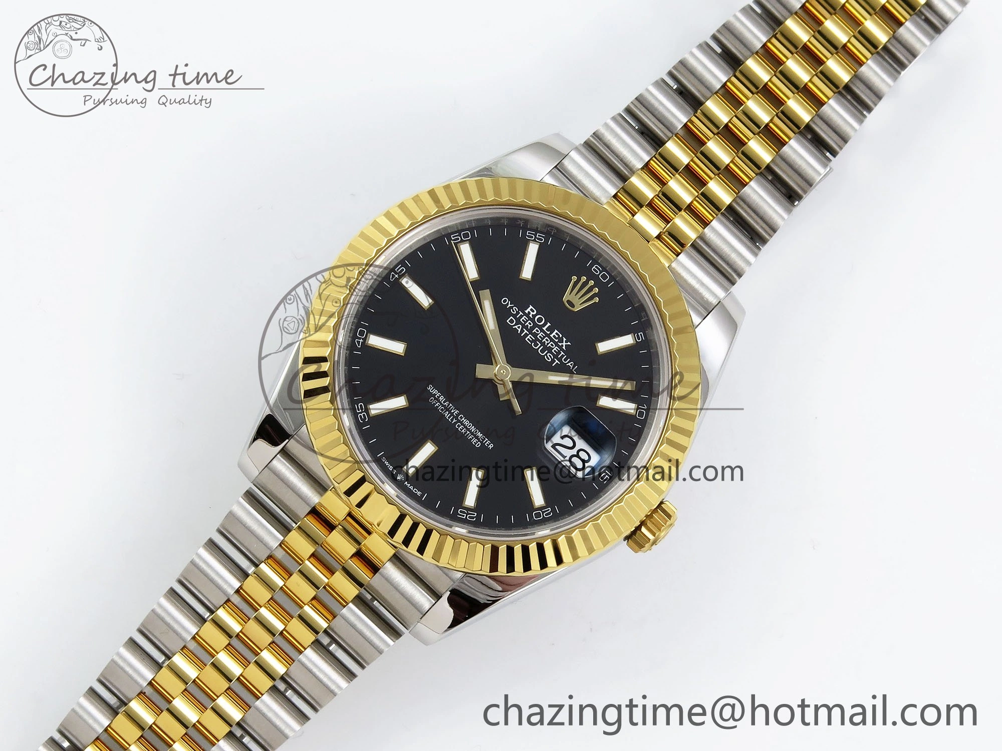 DateJust 41 126333 904L SS VSF 1:1 Best Edition Black Stick Dial on Jubilee Bracelet VS3235