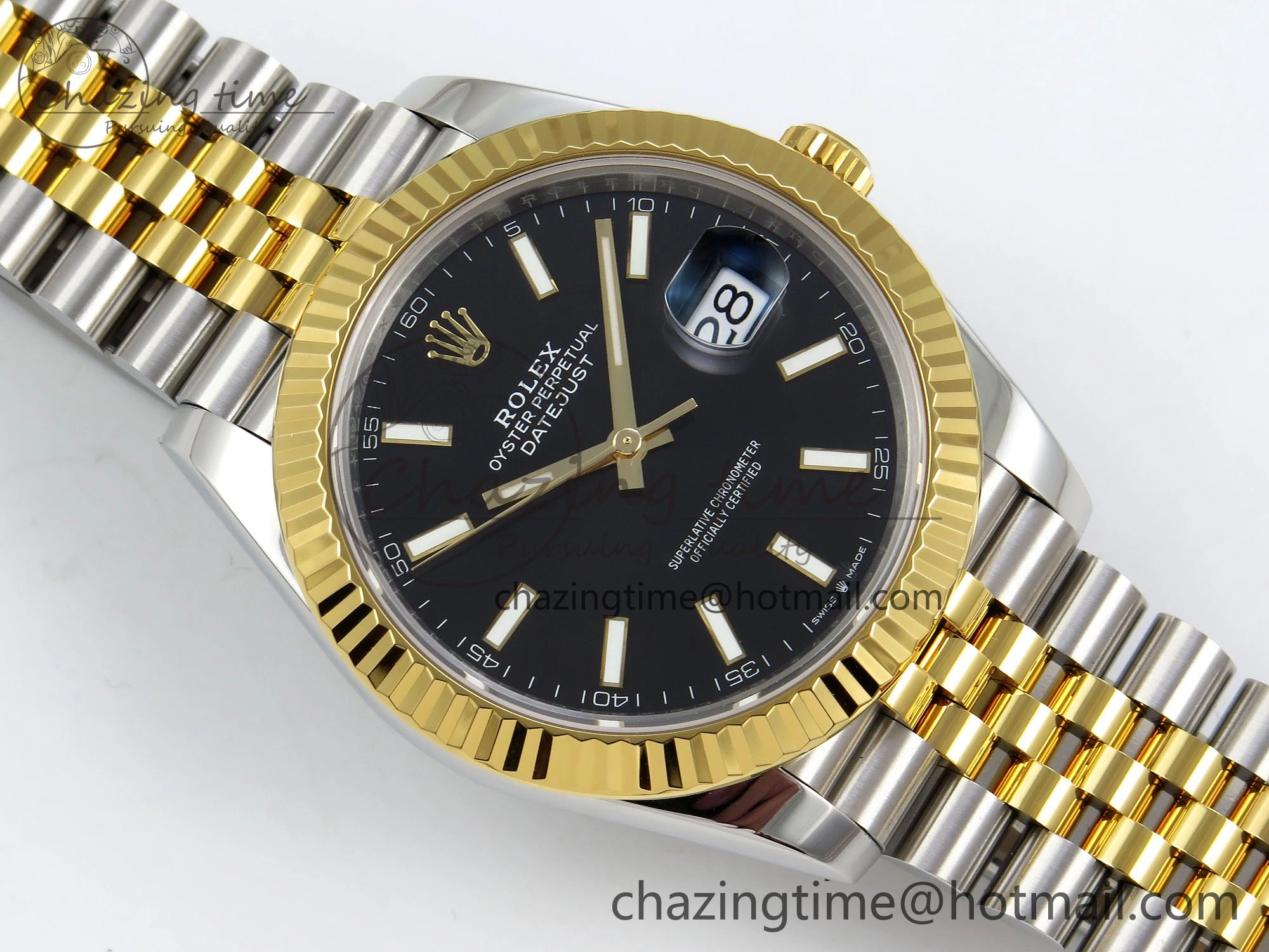 DateJust 41 126333 904L SS VSF 1:1 Best Edition Black Stick Dial on Jubilee Bracelet VS3235
