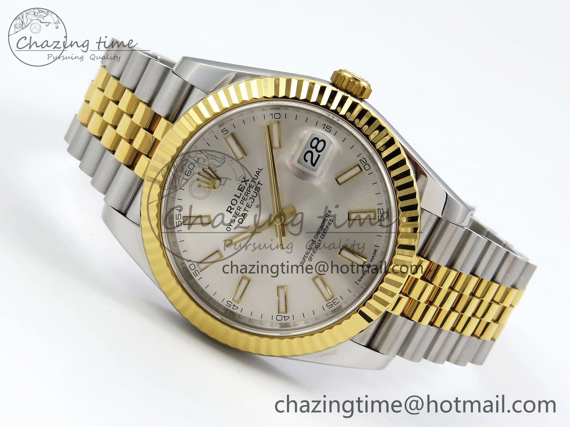 DateJust 41 126333 904L SS VSF 1:1 Best Edition Silver Stick Dial on Jubilee Bracelet VS3235