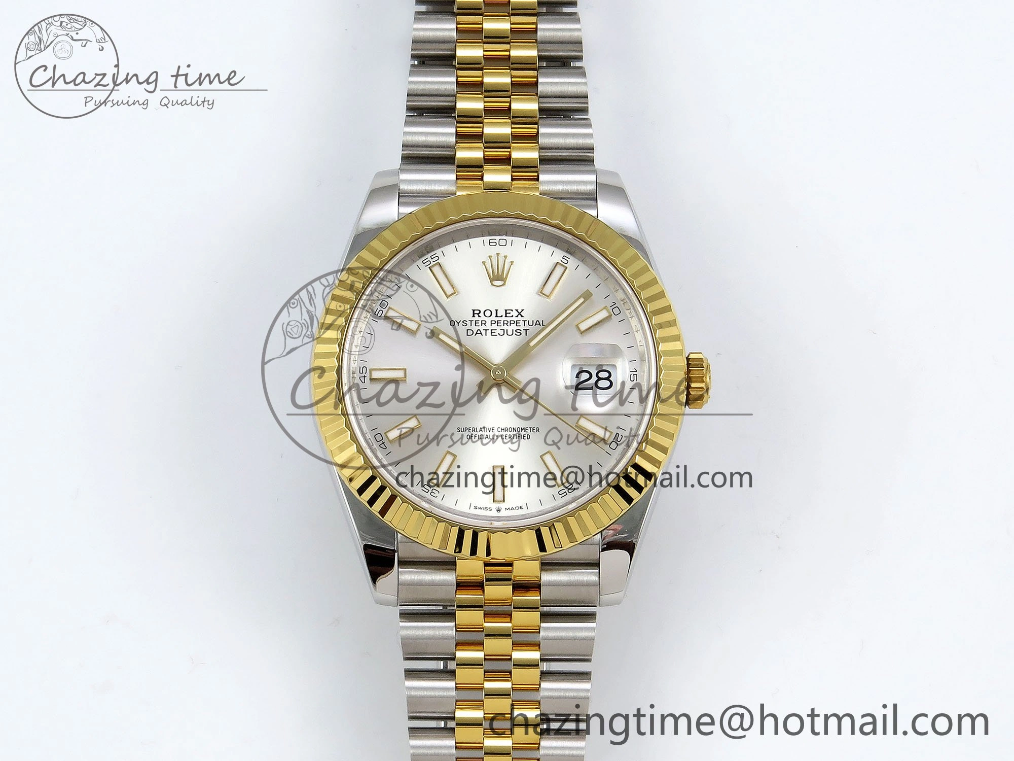 DateJust 41 126333 904L SS VSF 1:1 Best Edition Silver Stick Dial on Jubilee Bracelet VS3235