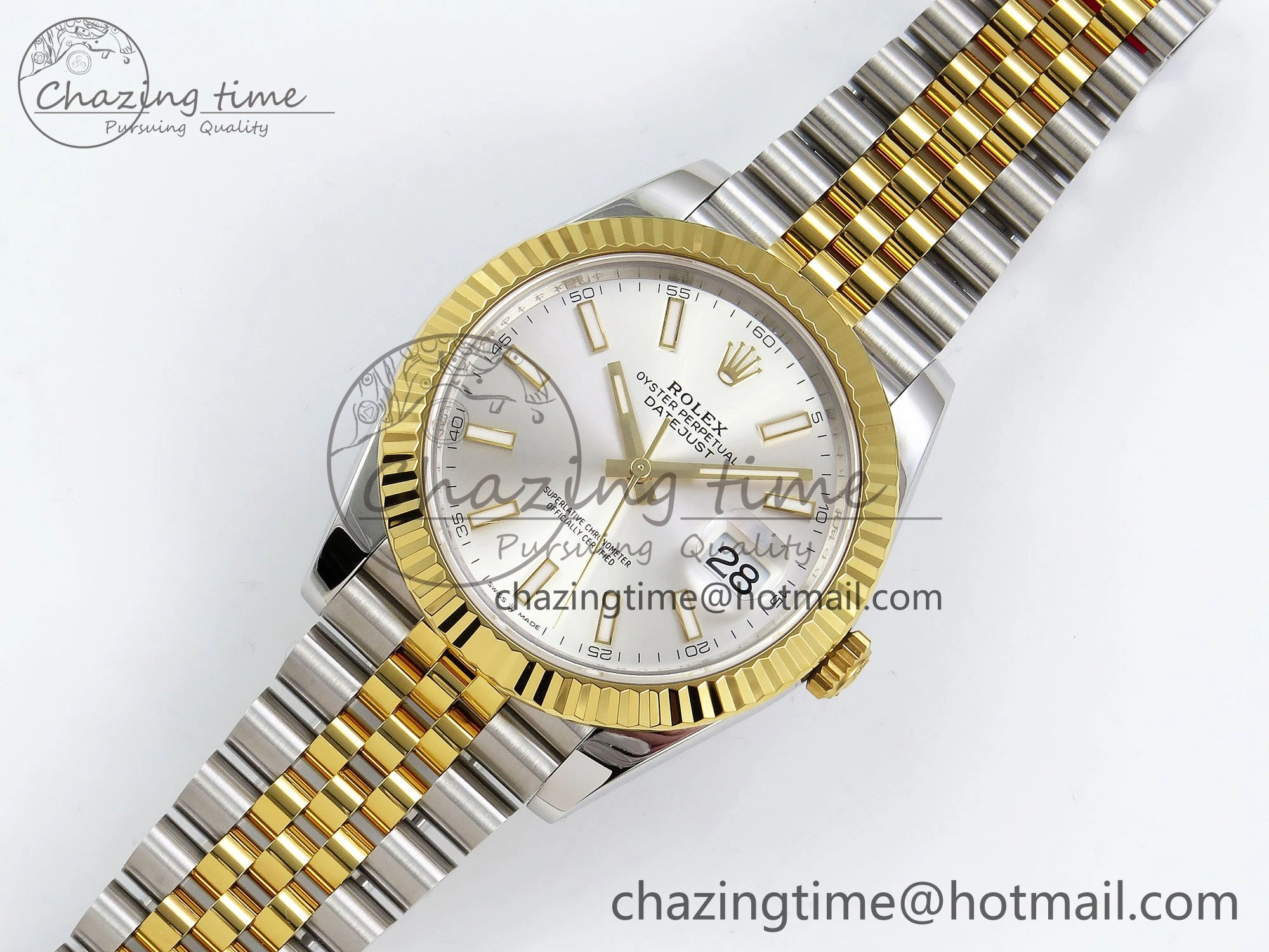 DateJust 41 126333 904L SS VSF 1:1 Best Edition Silver Stick Dial on Jubilee Bracelet VS3235