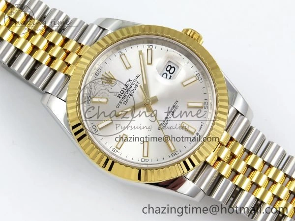 DateJust 41 126333 904L SS VSF 1:1 Best Edition Silver Stick Dial on Jubilee Bracelet VS3235