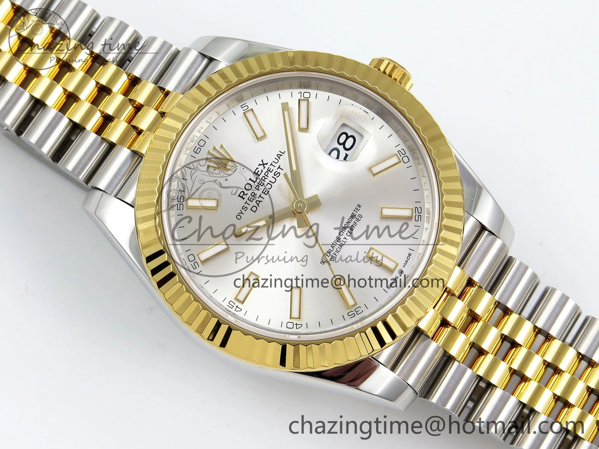 DateJust 41 126333 904L SS VSF 1:1 Best Edition Silver Stick Dial on Jubilee Bracelet VS3235