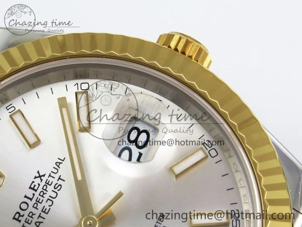 DateJust 41 126333 904L SS VSF 1:1 Best Edition Silver Stick Dial on Jubilee Bracelet VS3235