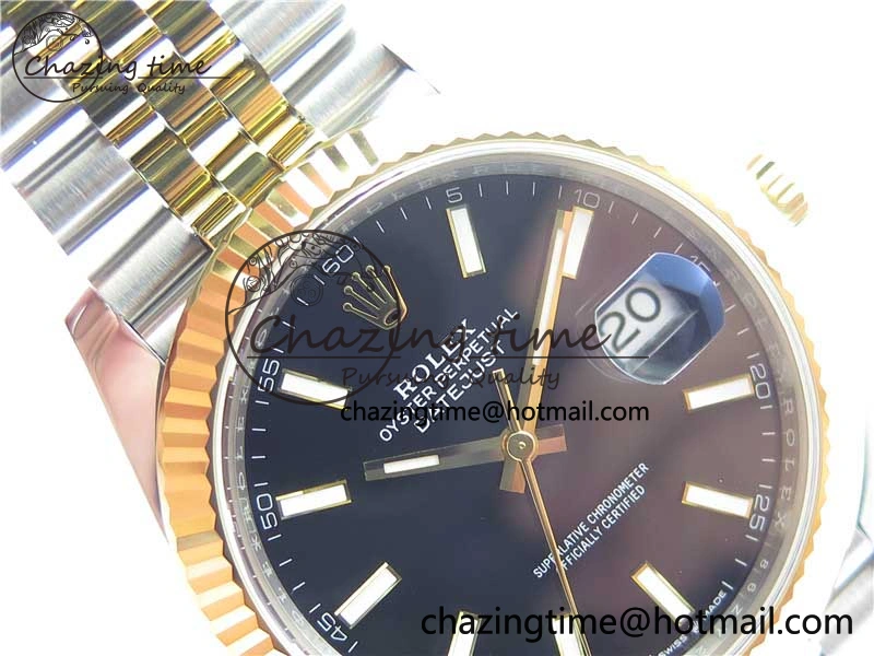 DateJust 41 126333 904L SS YG VSF 1:1 Best Edition Black Dial on 904L Jubilee Bracelet VS3235