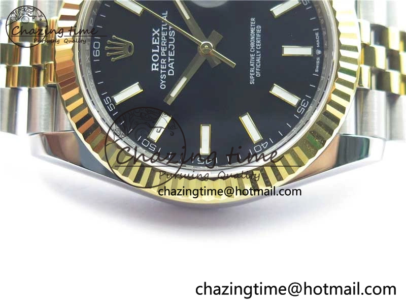 DateJust 41 126333 904L SS YG VSF 1:1 Best Edition Black Dial on 904L Jubilee Bracelet VS3235
