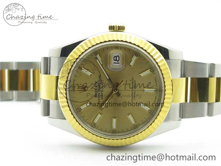 DateJust 41 126333 904L SS YG VSF 1:1 Best Edition YG Dial on Oyster Bracelet VS3235