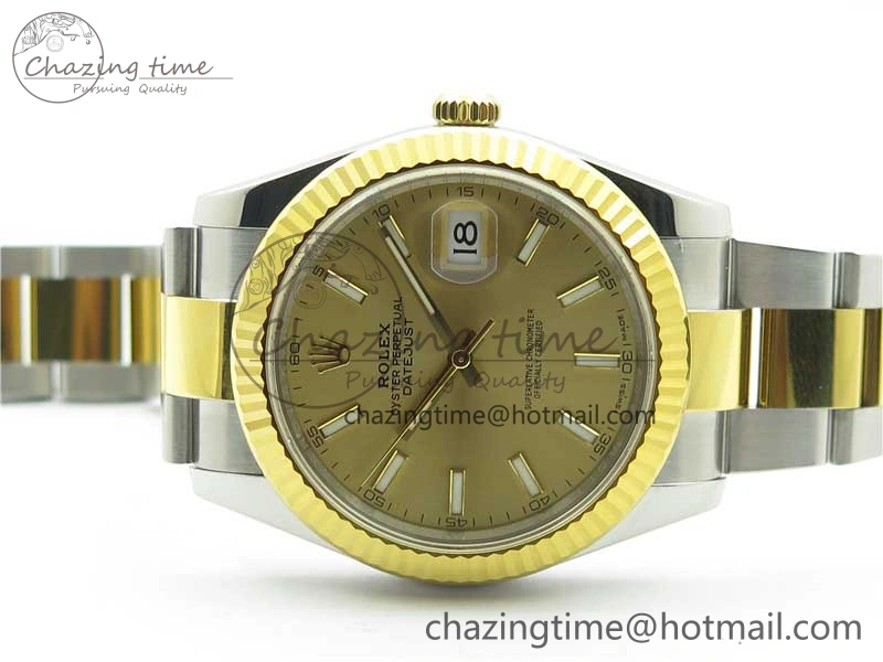 DateJust 41 126333 904L SS YG VSF 1:1 Best Edition YG Dial on Oyster Bracelet VS3235
