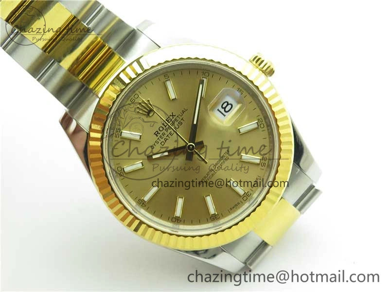 DateJust 41 126333 904L SS YG VSF 1:1 Best Edition YG Dial on Oyster Bracelet VS3235
