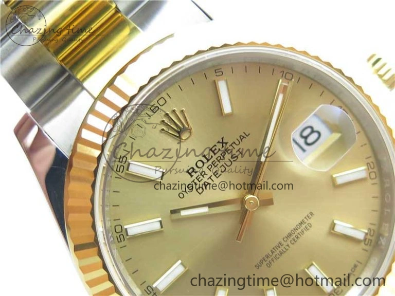 DateJust 41 126333 904L SS YG VSF 1:1 Best Edition YG Dial on Oyster Bracelet VS3235