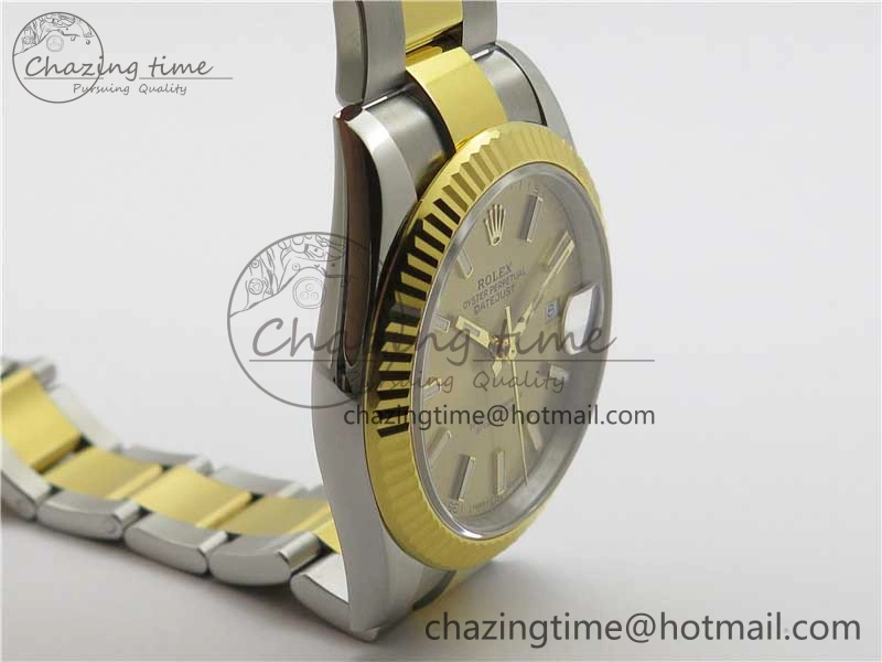 DateJust 41 126333 904L SS YG VSF 1:1 Best Edition YG Dial on Oyster Bracelet VS3235