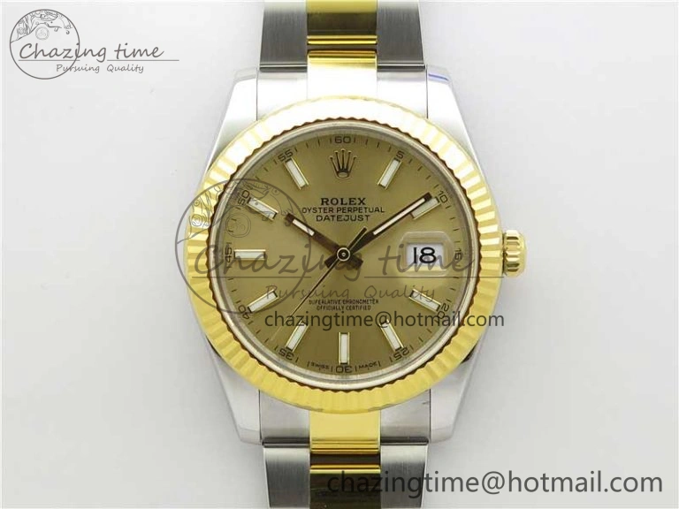 DateJust 41 126333 904L SS YG VSF 1:1 Best Edition YG Dial on Oyster Bracelet VS3235