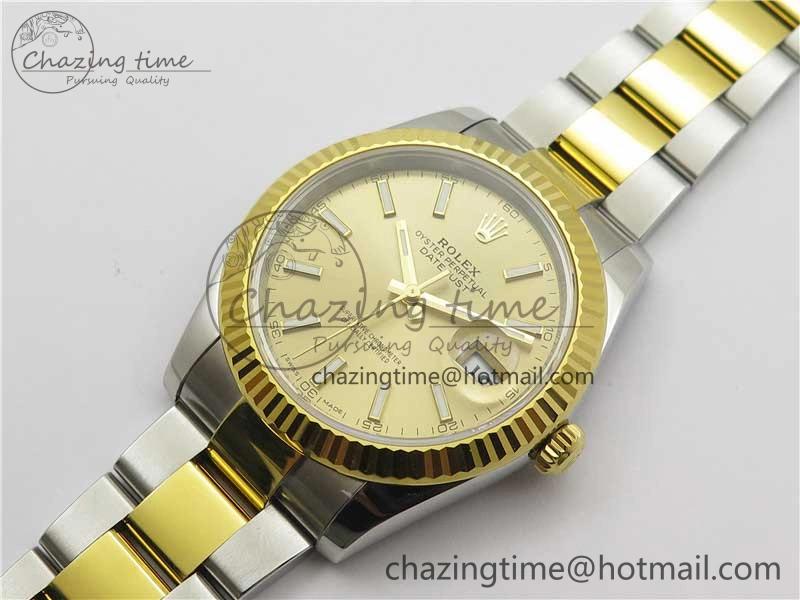 DateJust 41 126333 904L SS YG VSF 1:1 Best Edition YG Dial on Oyster Bracelet VS3235