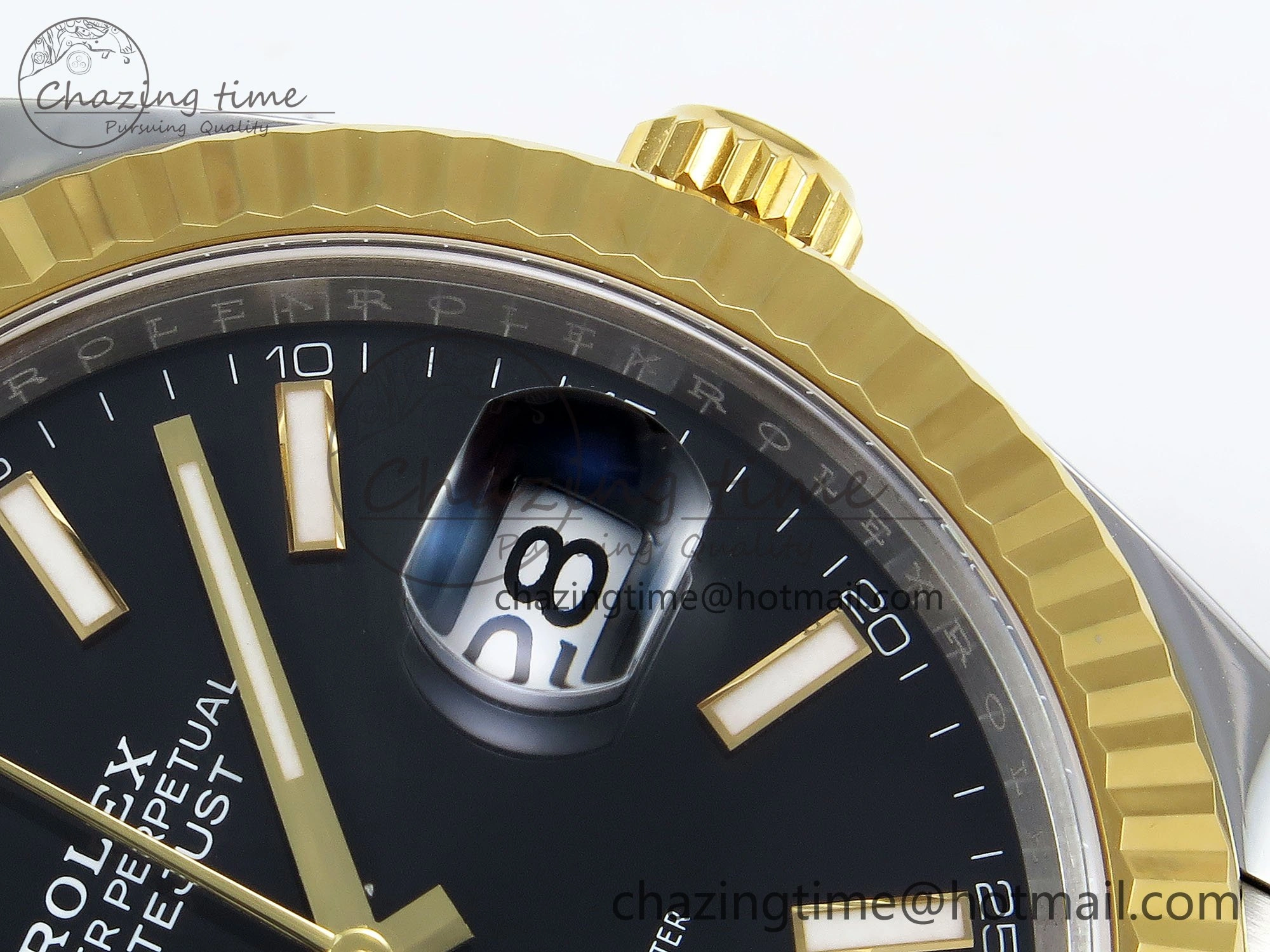 DateJust 41 126333 Clean 1:1 Best Edition 904L Steel Black Stick Dial on SS YG Oyster Bracelet VR3235