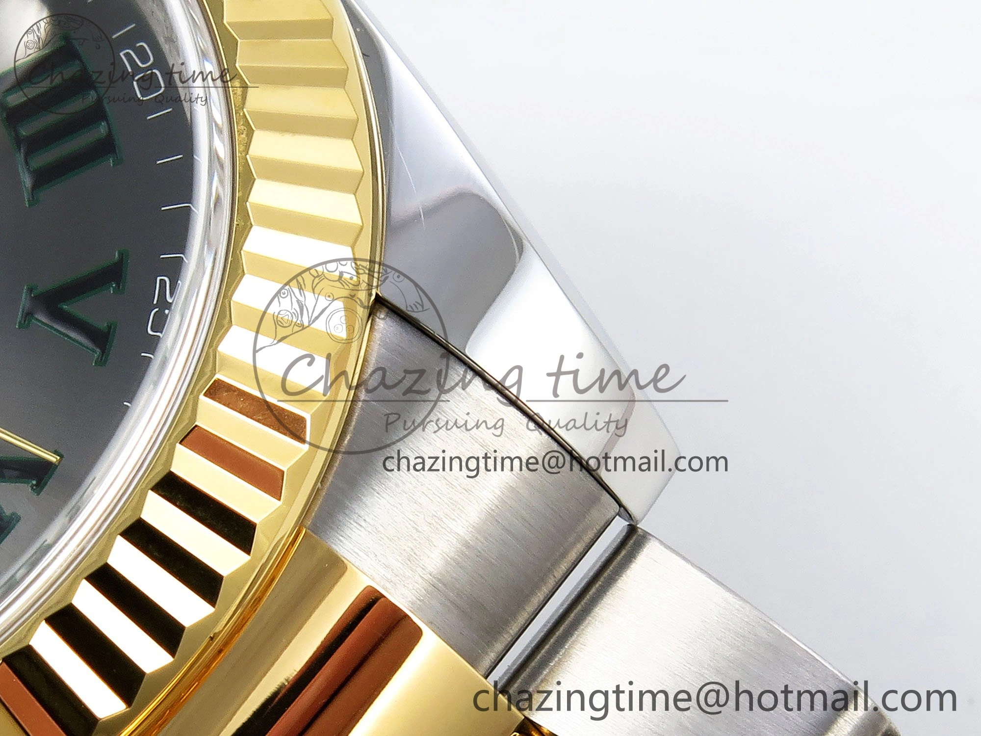 DateJust 41 126333 Clean 1:1 Best Edition 904L Steel Gray Dial Green Roman Marker on SS YG Oyster Bracelet VR3235
