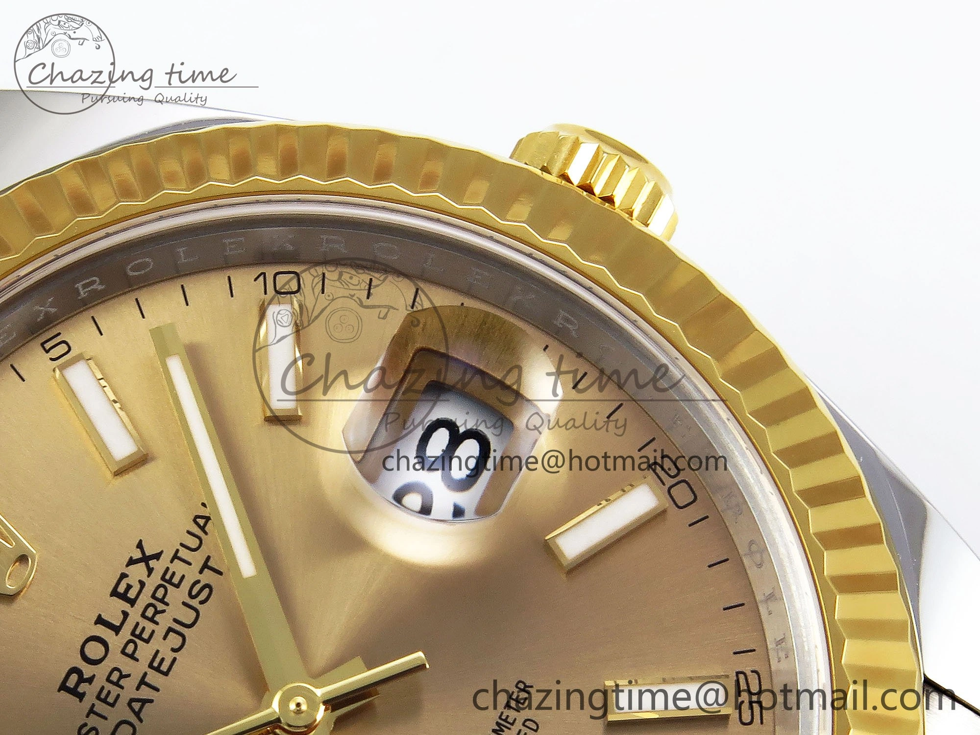 DateJust 41 126333 Clean 1:1 Best Edition 904L Steel YG Stick Dial on SS YG Oyster Bracelet VR3235