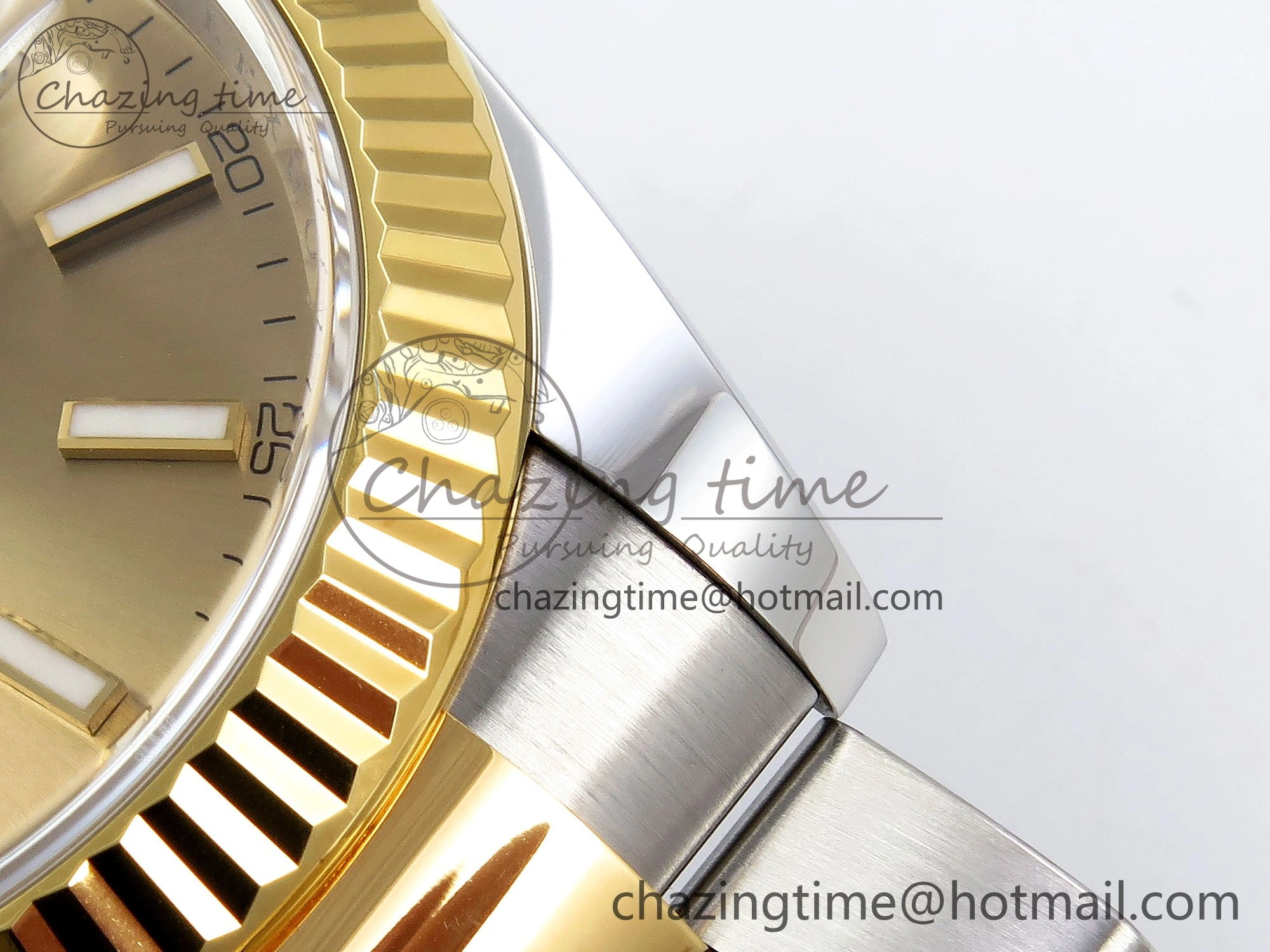 DateJust 41 126333 Clean 1:1 Best Edition 904L Steel YG Stick Dial on SS YG Oyster Bracelet VR3235