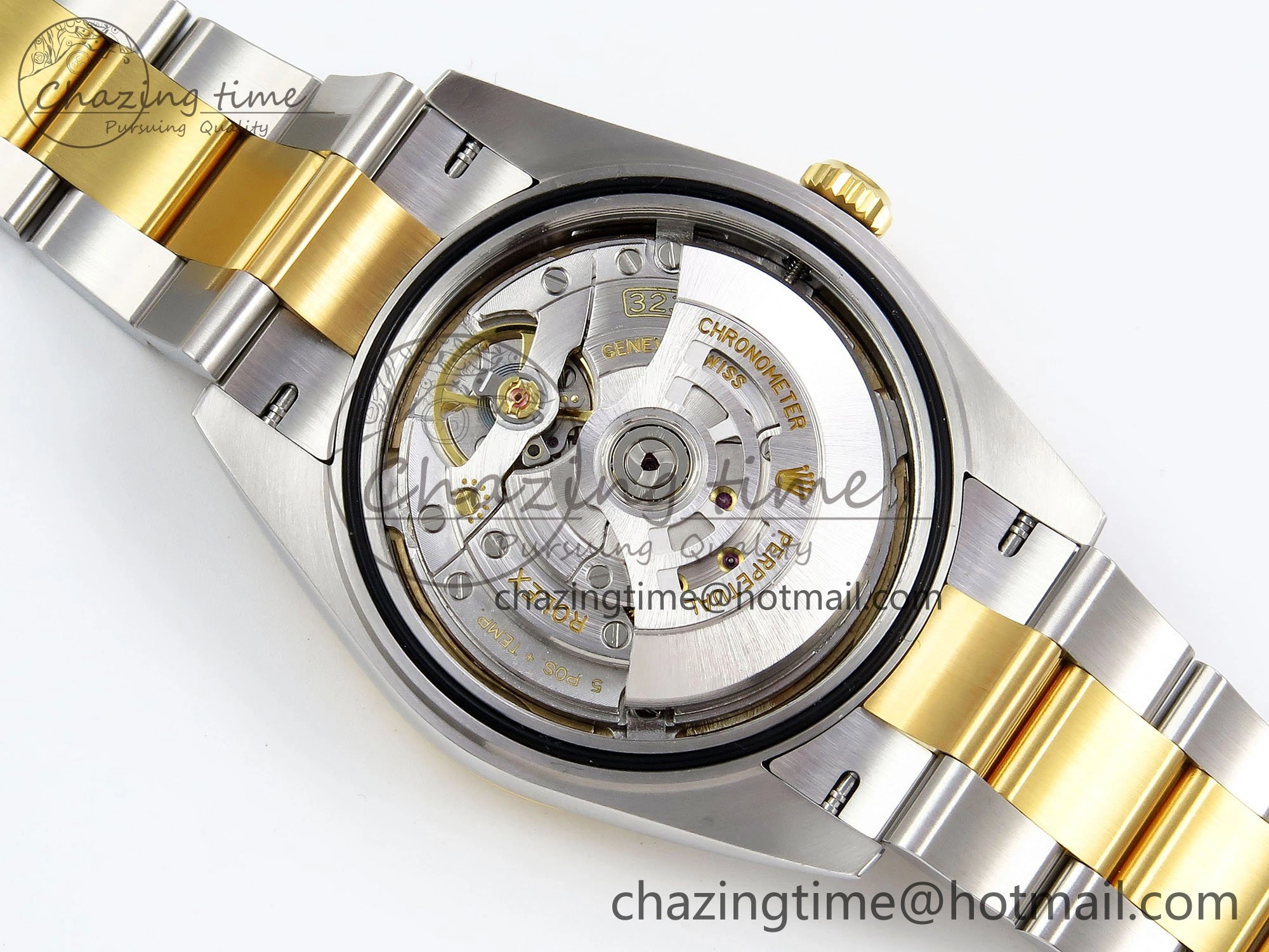 DateJust 41 126333 Clean 1:1 Best Edition 904L Steel YG Stick Dial on SS YG Oyster Bracelet VR3235