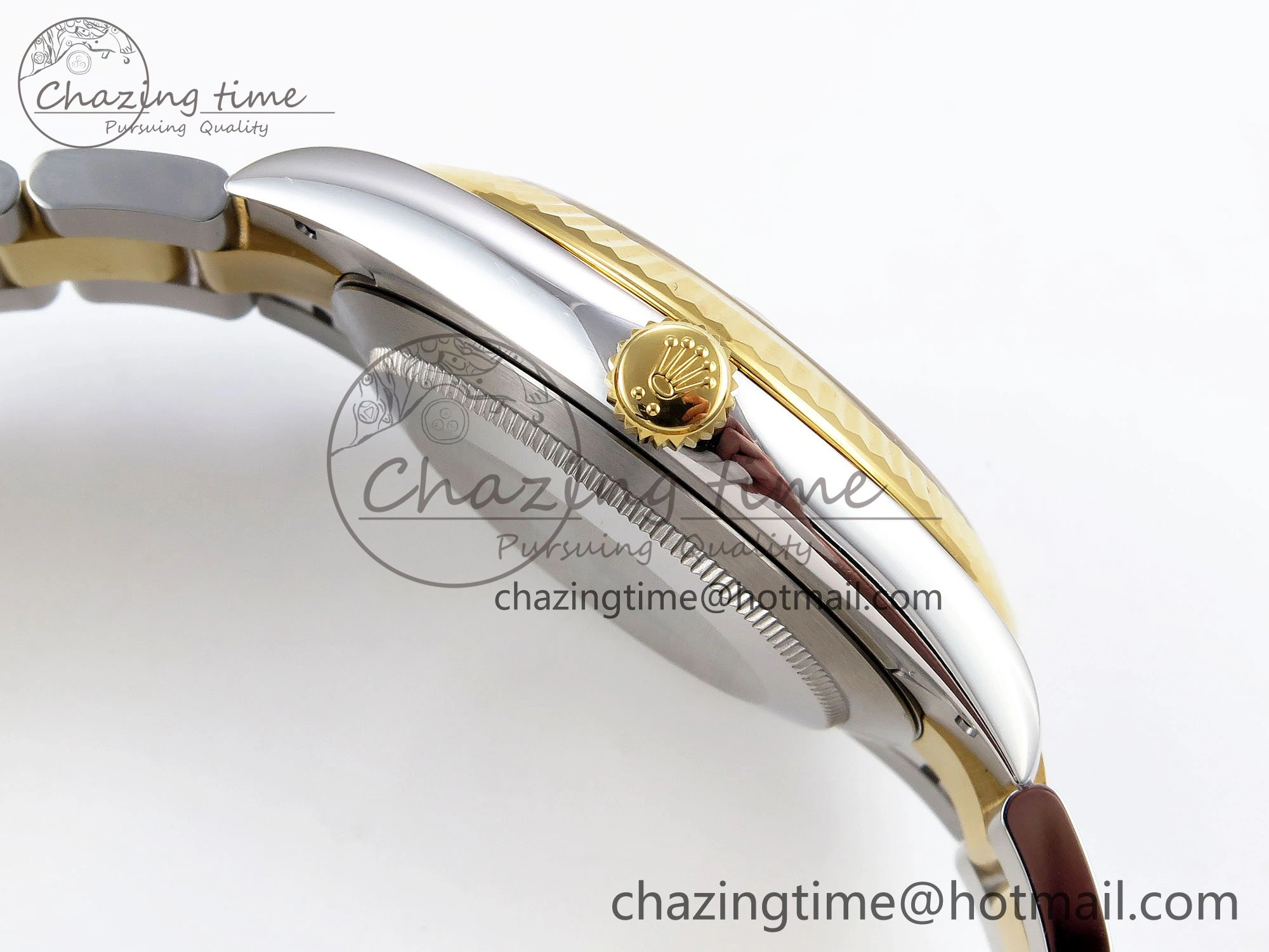 DateJust 41 126333 Clean 1:1 Best Edition 904L Steel YG Textured Dial on SS YG Oyster Bracelet VR3235