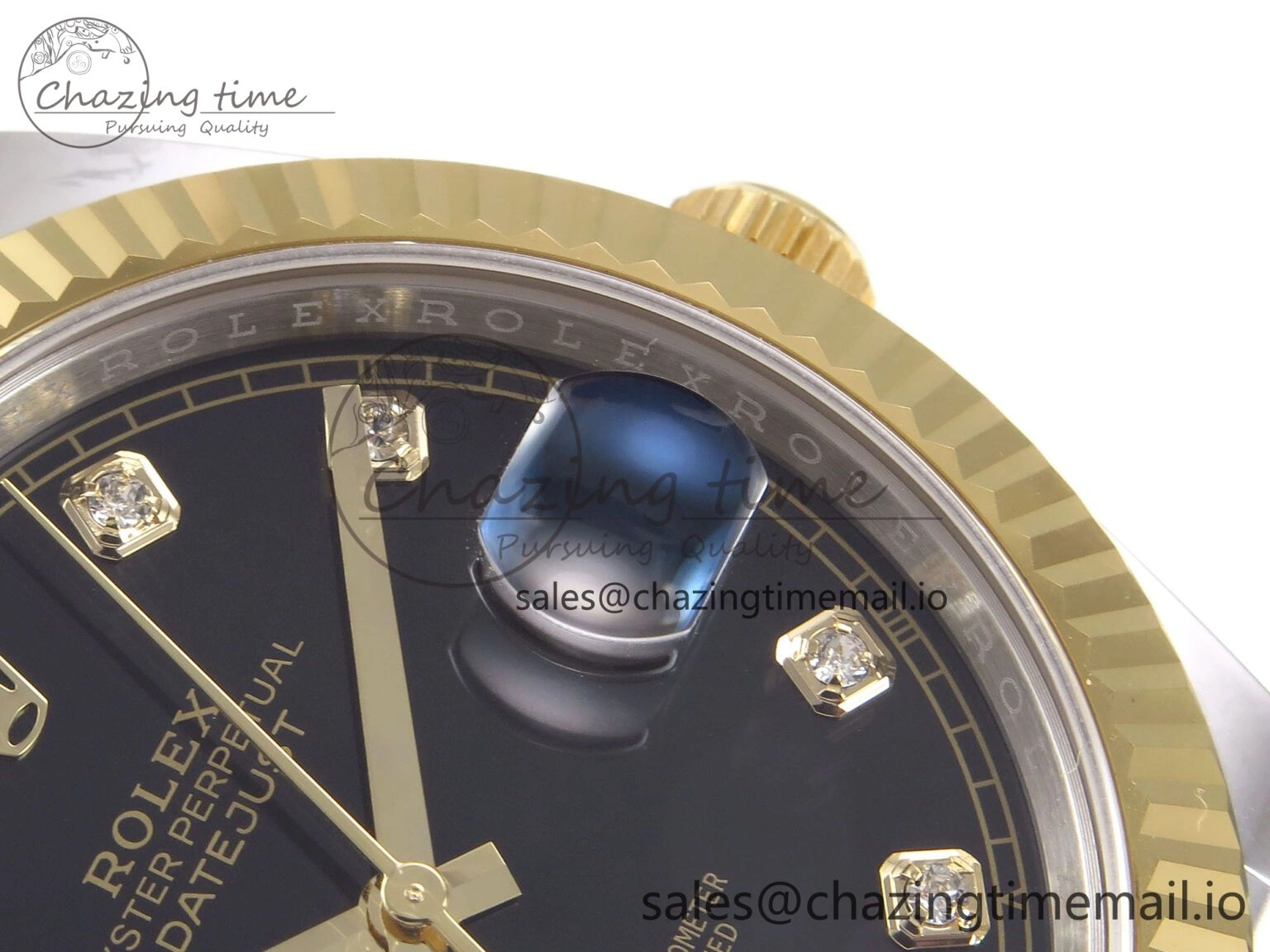 DateJust 41 126333 EWEF Best Edition Black Diamonds Dial on SS YG Jubilee Bracelet A3235